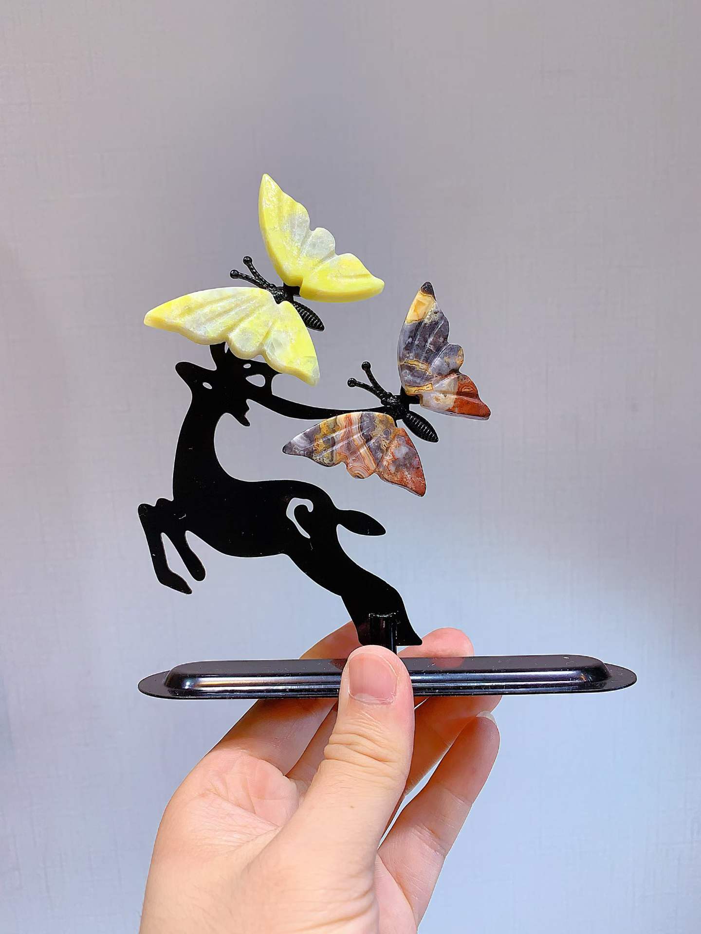 Butterflies on deer stand