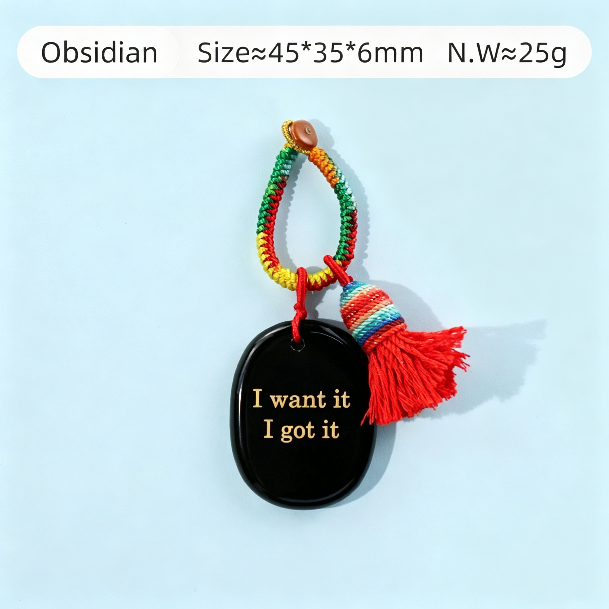 Power Stones Keychains Bag Chains with Tassel Hanging