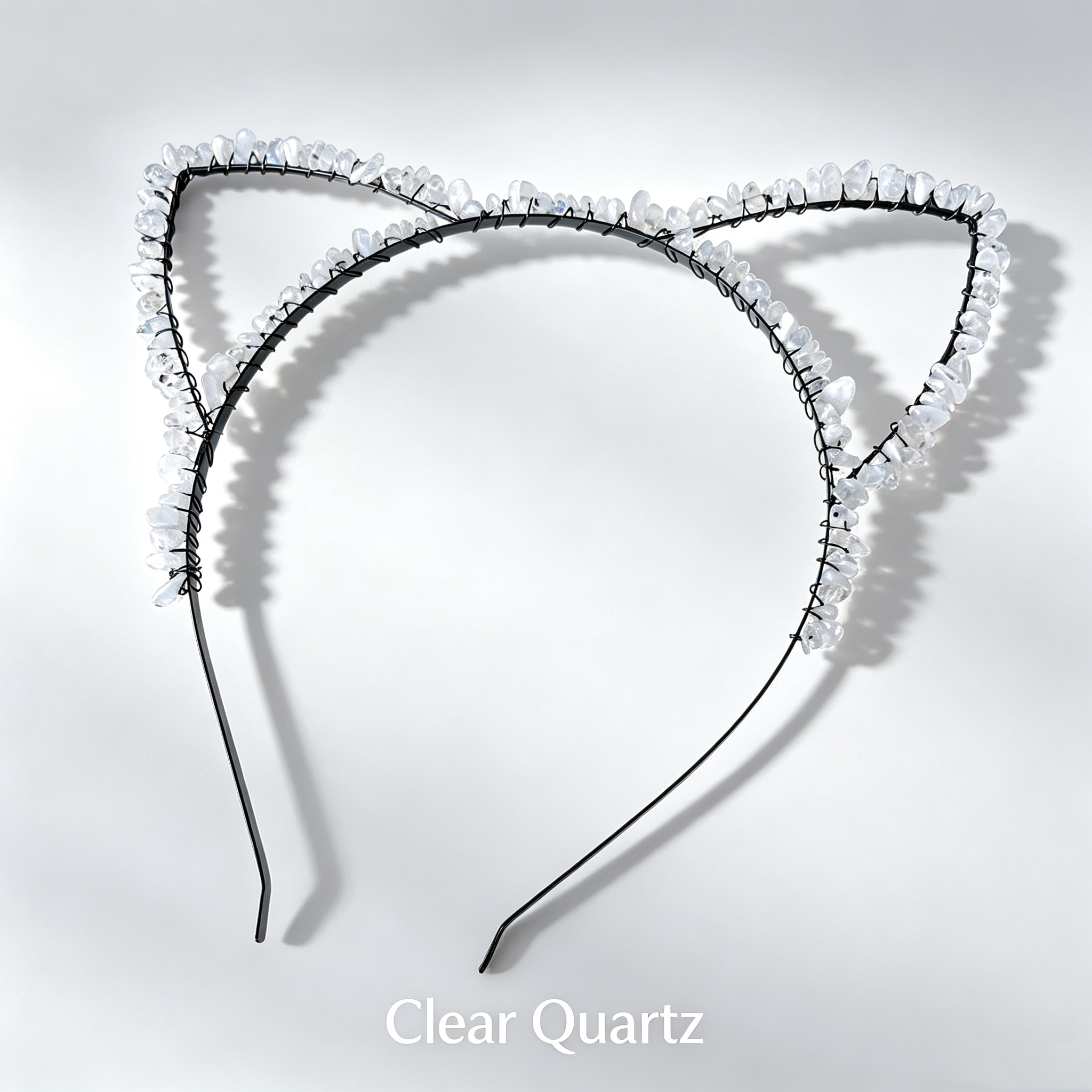Cat Ear Crystal Chips Headbands