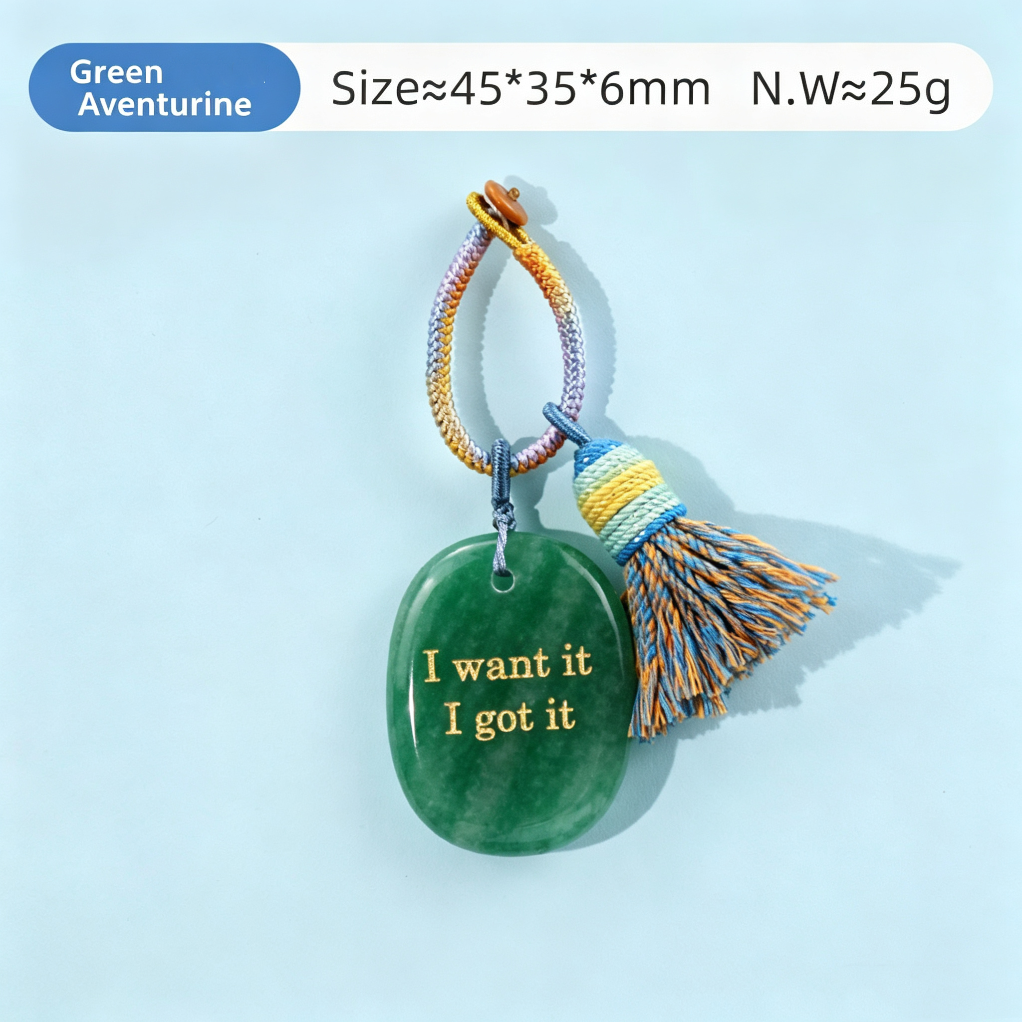 Power Stones Keychains Bag Chains with Tassel Hanging