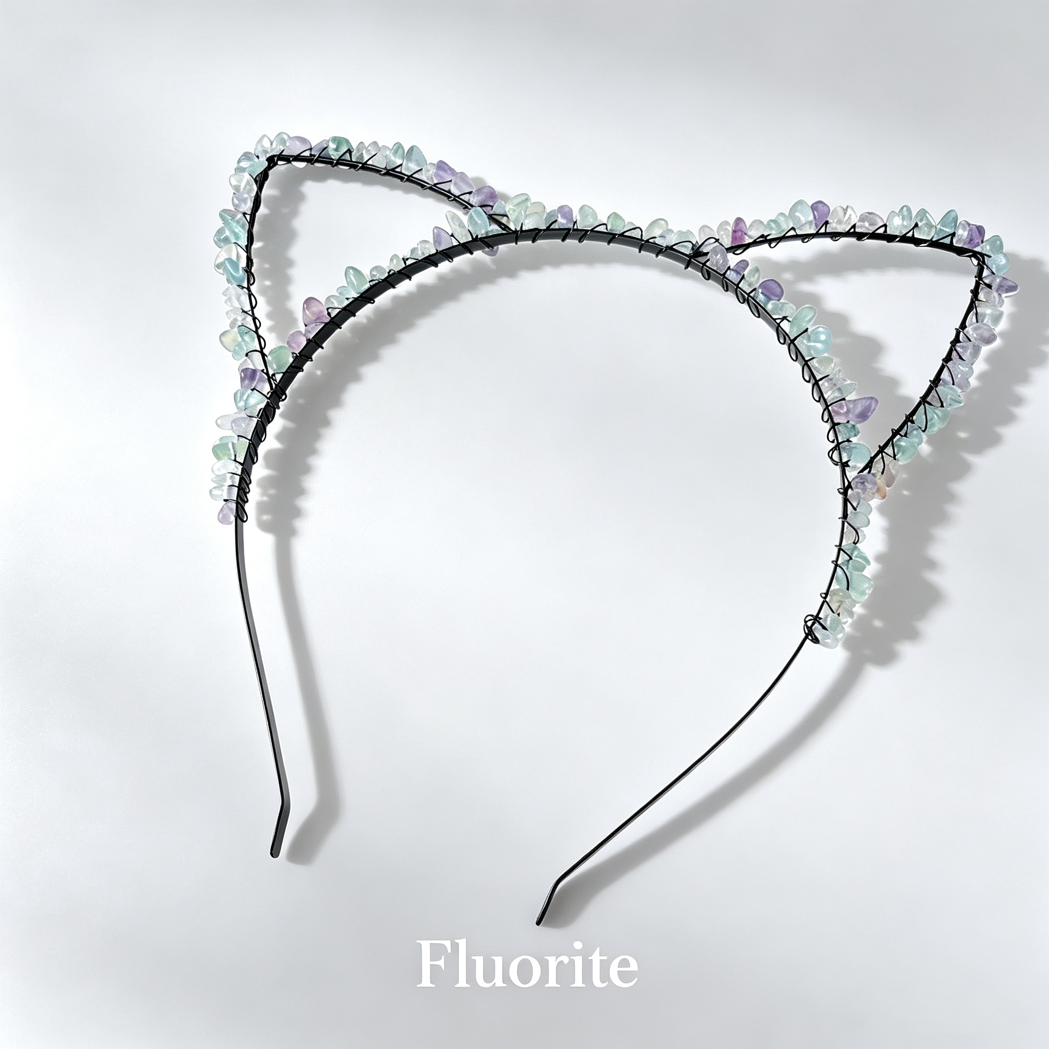 Cat Ear Crystal Chips Headbands
