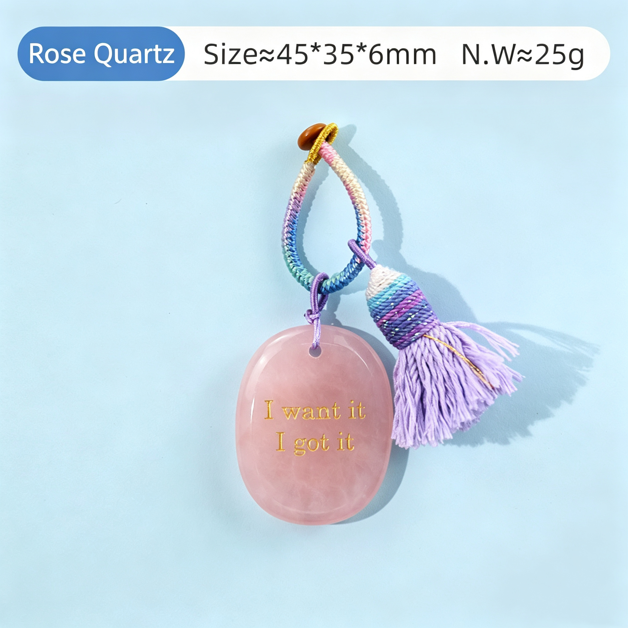 Power Stones Keychains Bag Chains with Tassel Hanging
