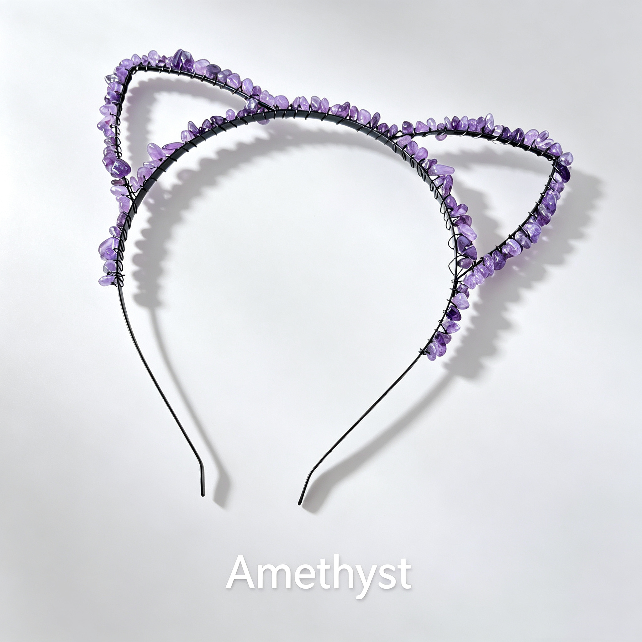 Cat Ear Crystal Chips Headbands