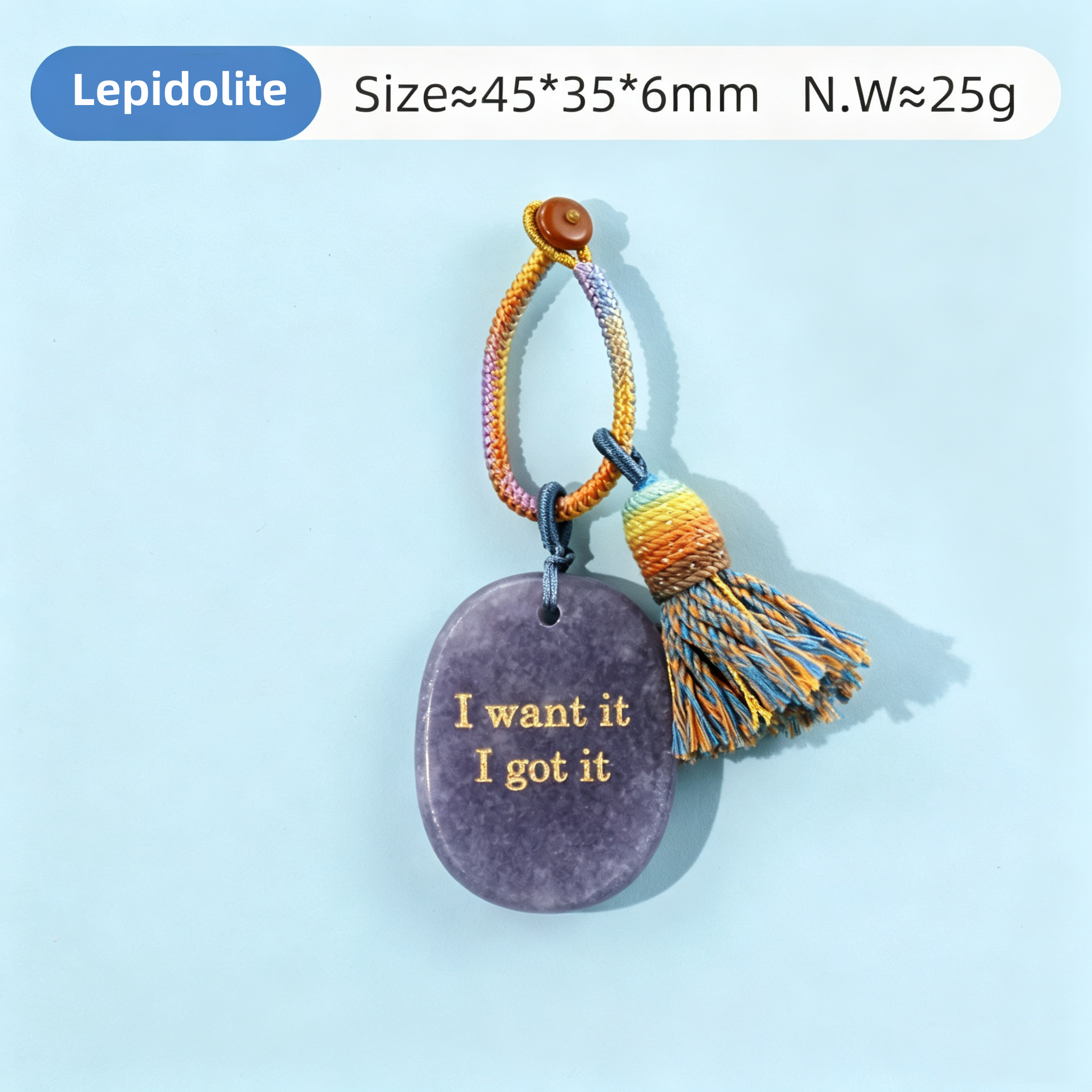 Power Stones Keychains Bag Chains with Tassel Hanging