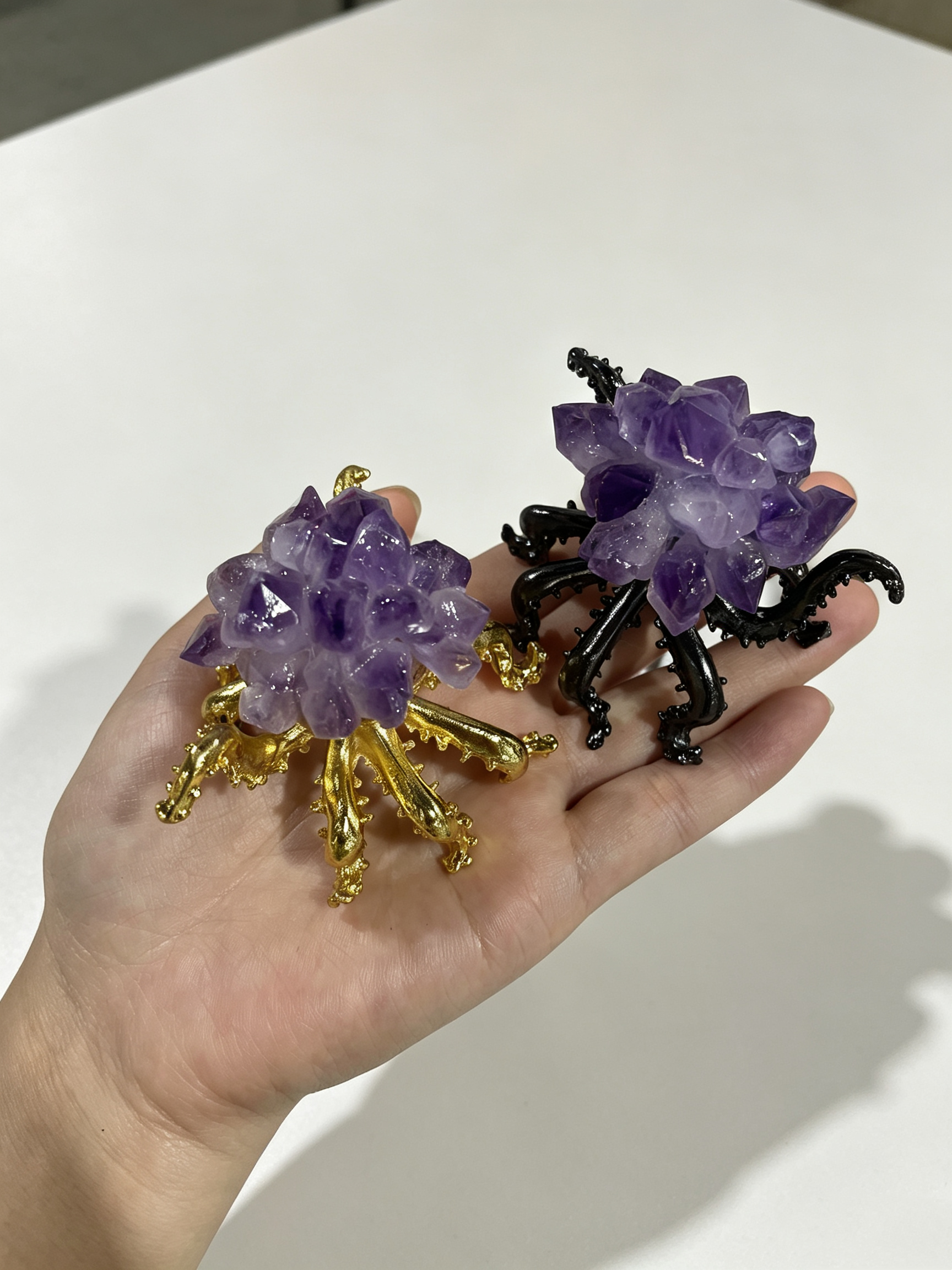 Amethyst Shoots Octopus Decor