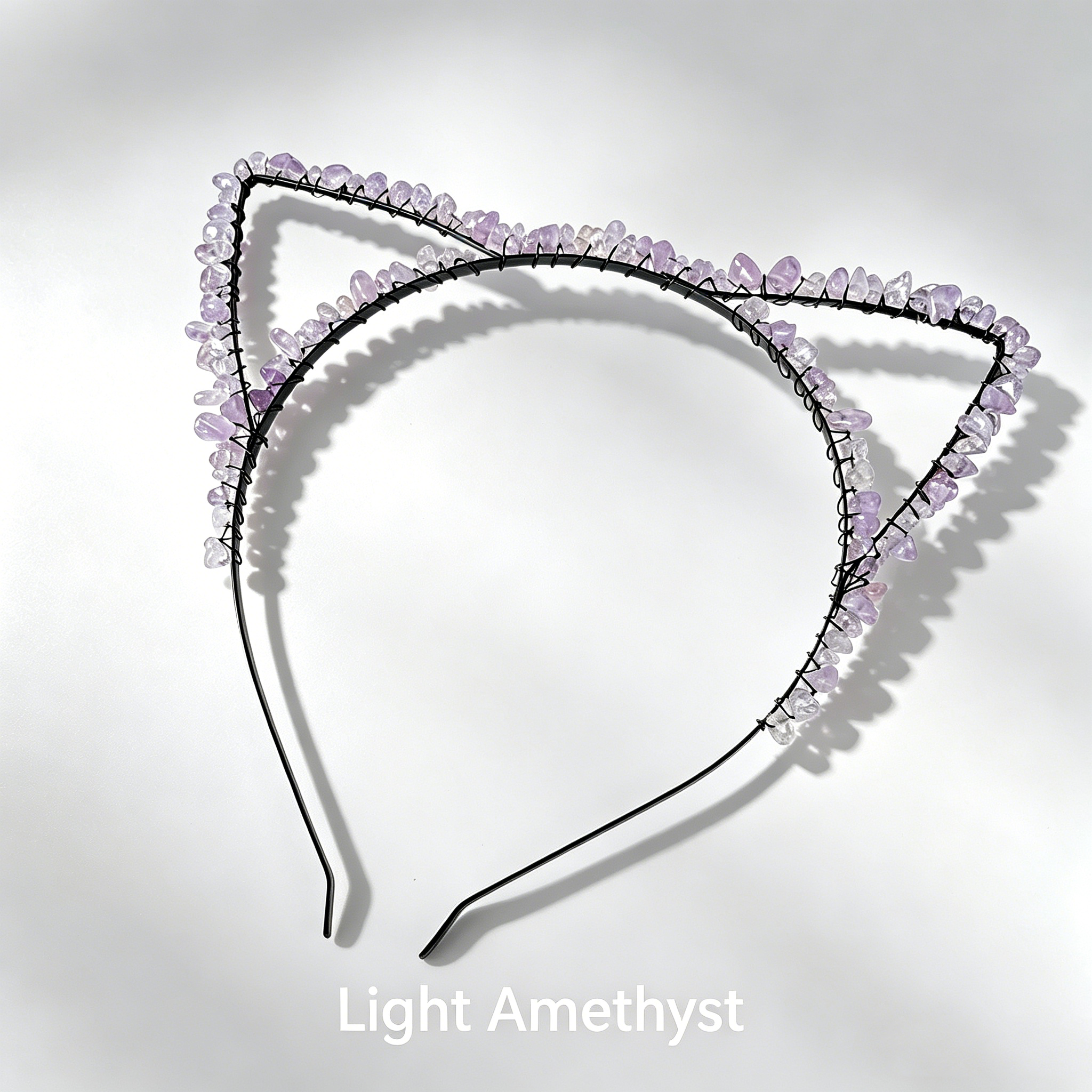 Cat Ear Crystal Chips Headbands