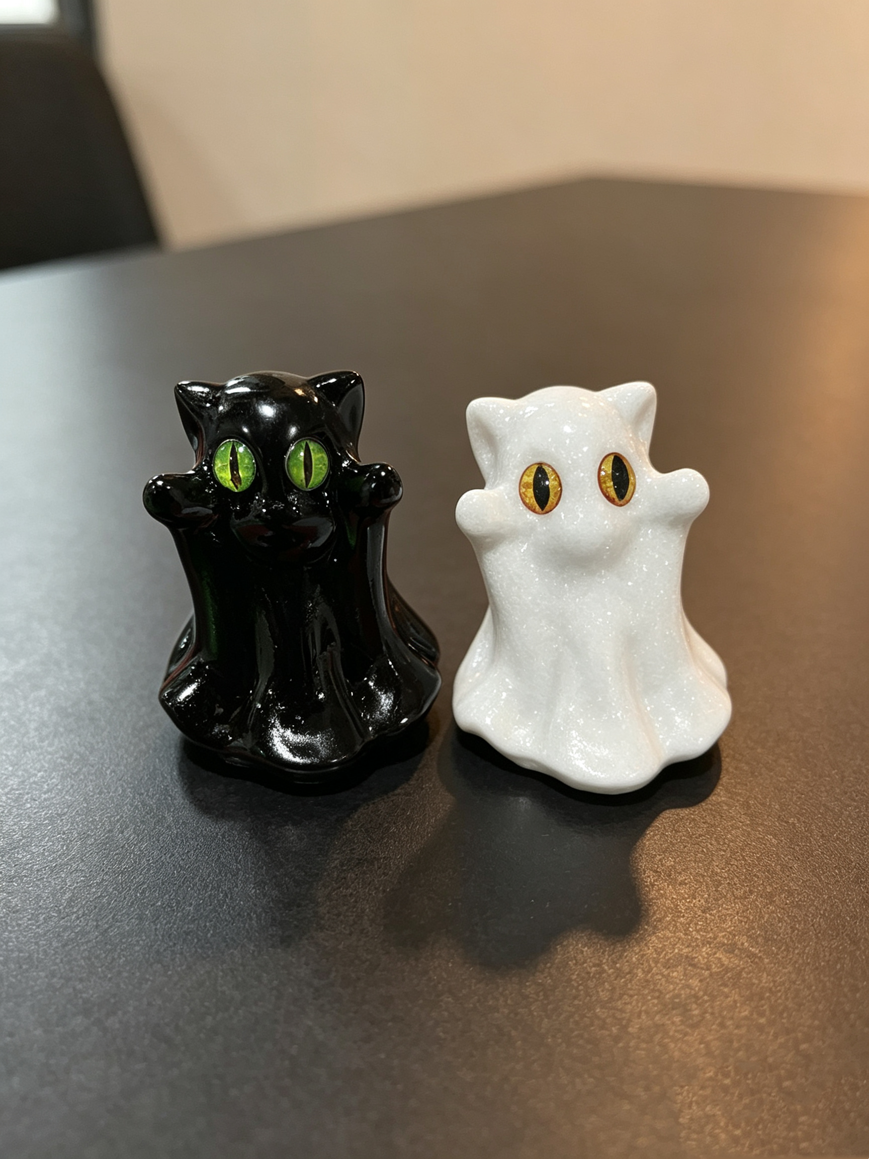 4cm Ghost Cat carving