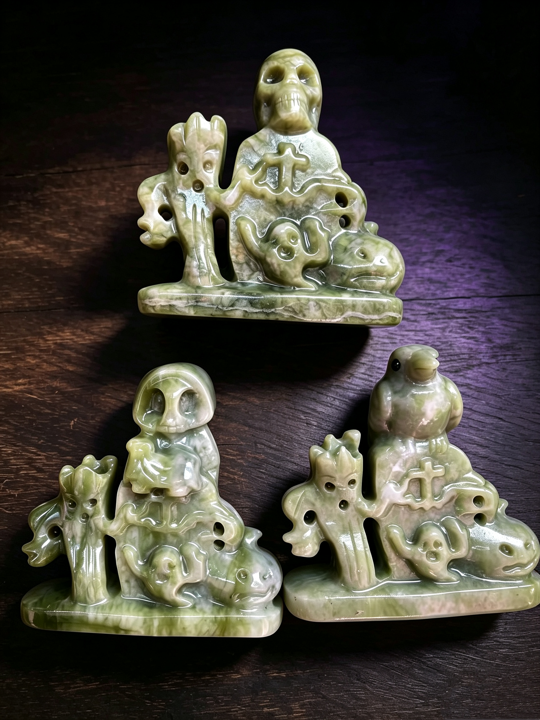 10cm tombstone carving