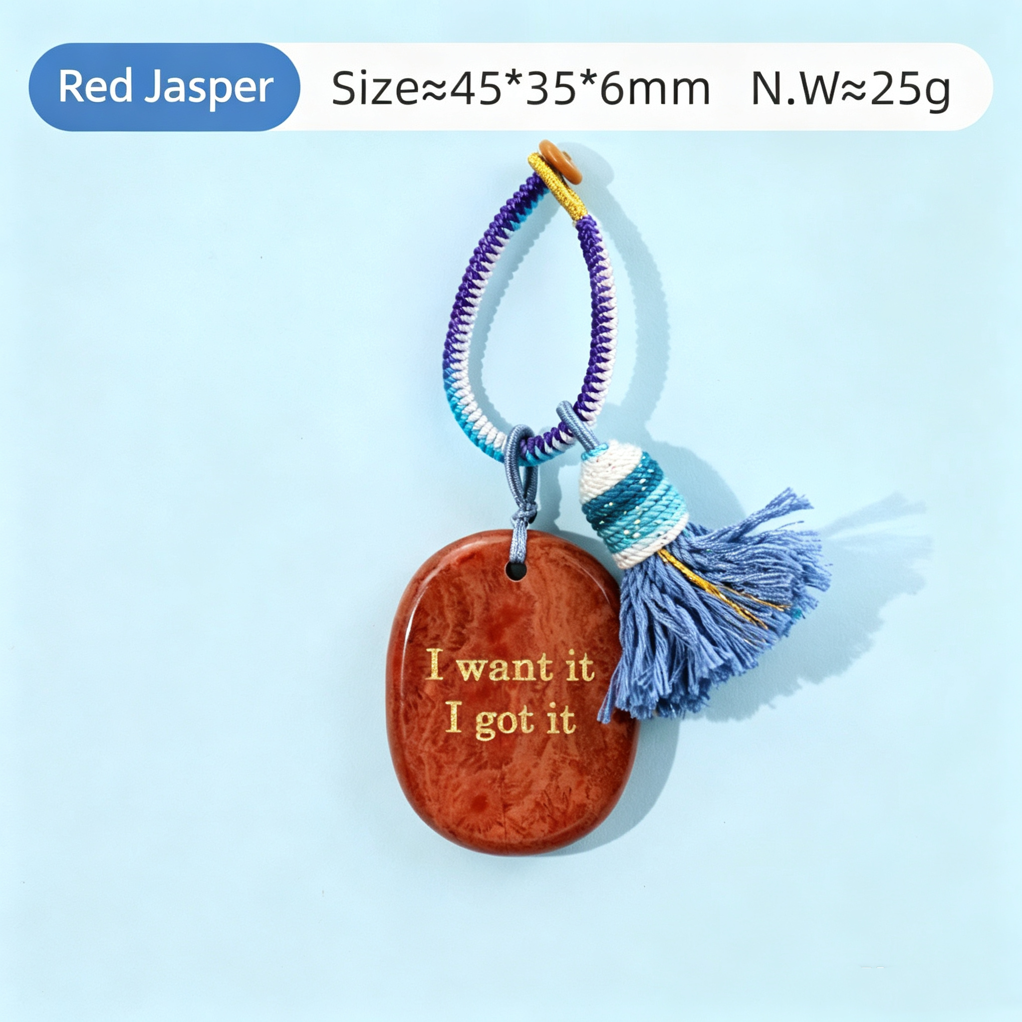 Power Stones Keychains Bag Chains with Tassel Hanging