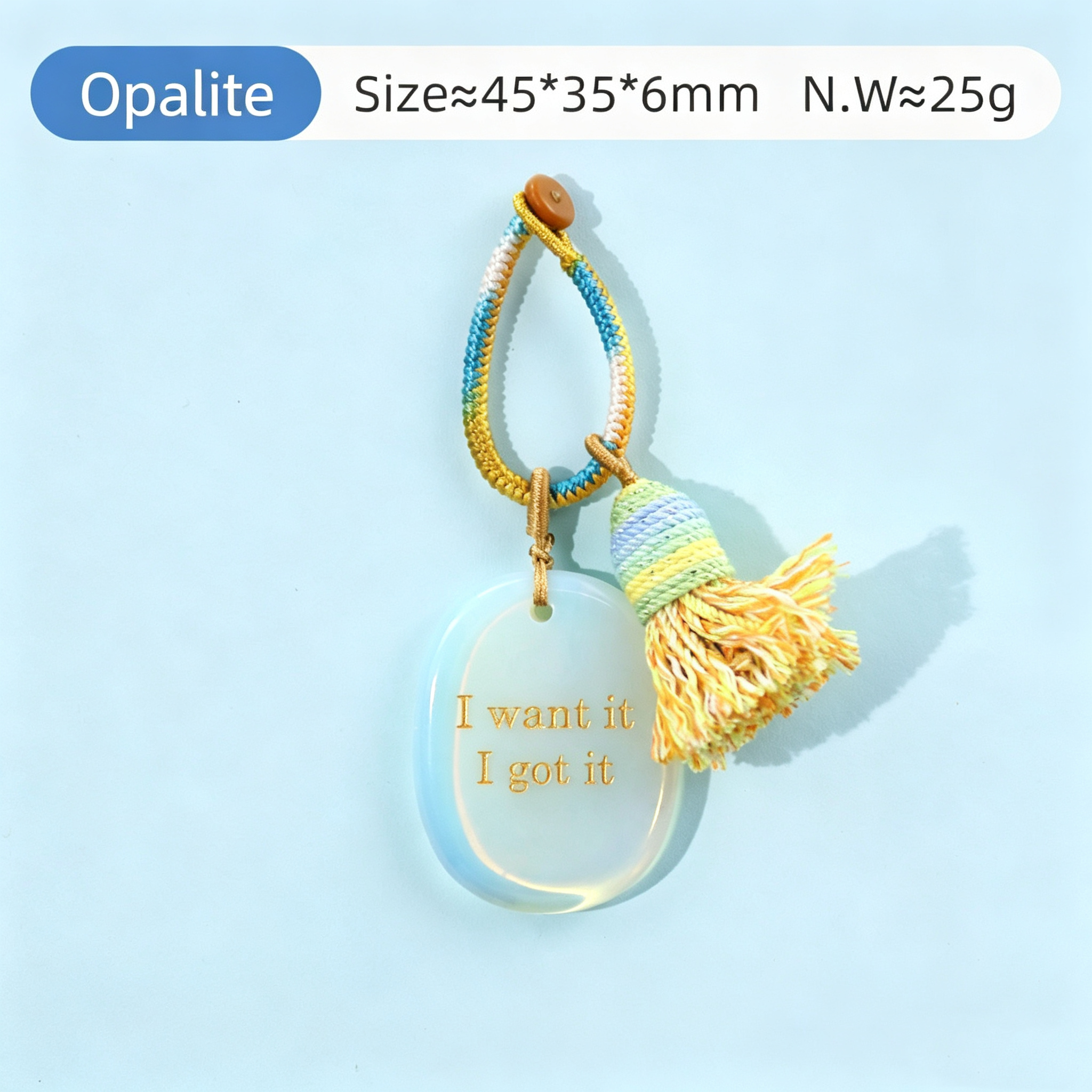 Power Stones Keychains Bag Chains with Tassel Hanging