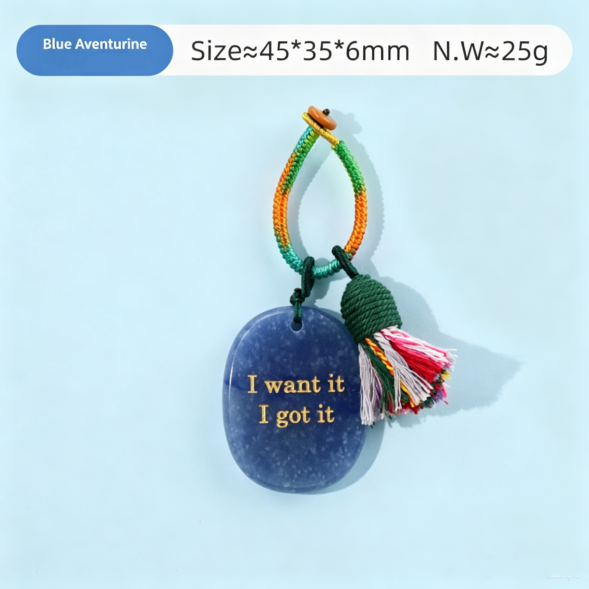 Power Stones Keychains Bag Chains with Tassel Hanging