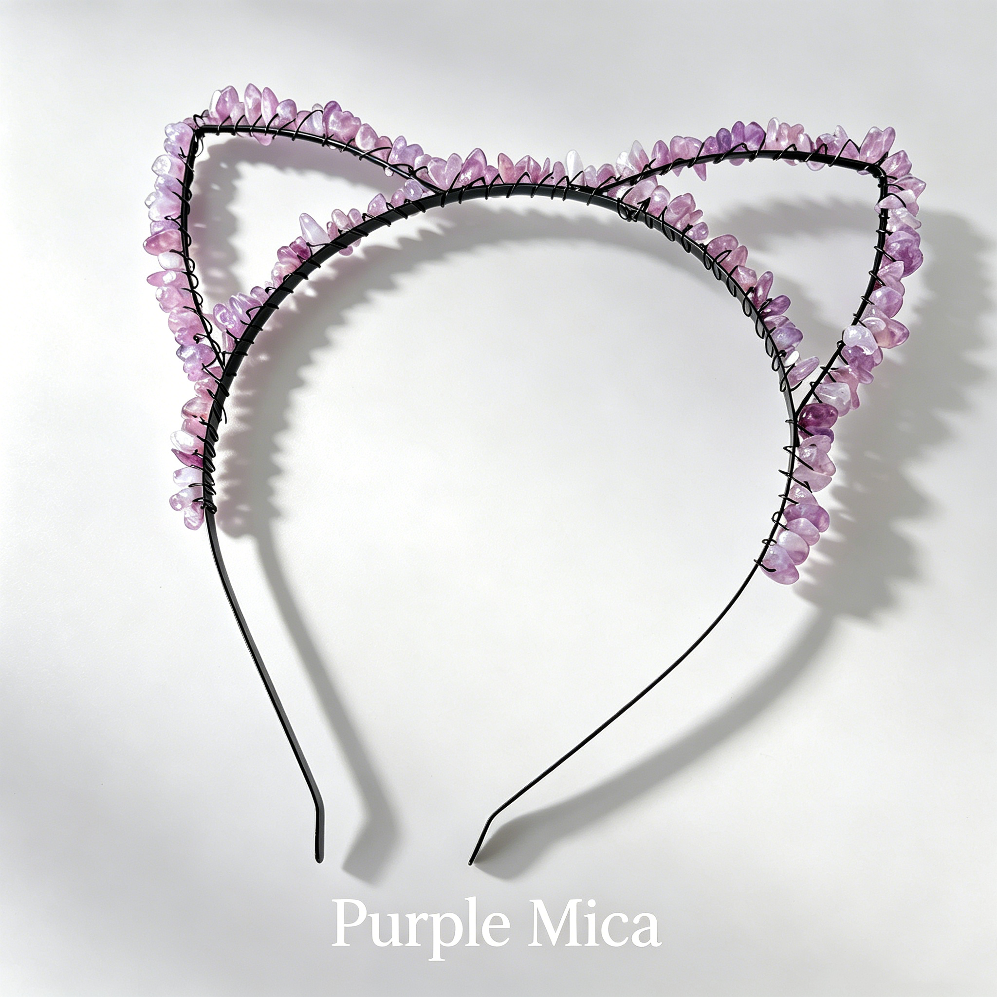 Cat Ear Crystal Chips Headbands