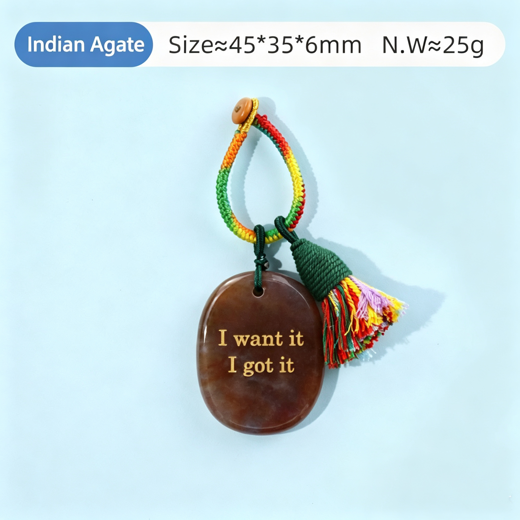 Power Stones Keychains Bag Chains with Tassel Hanging