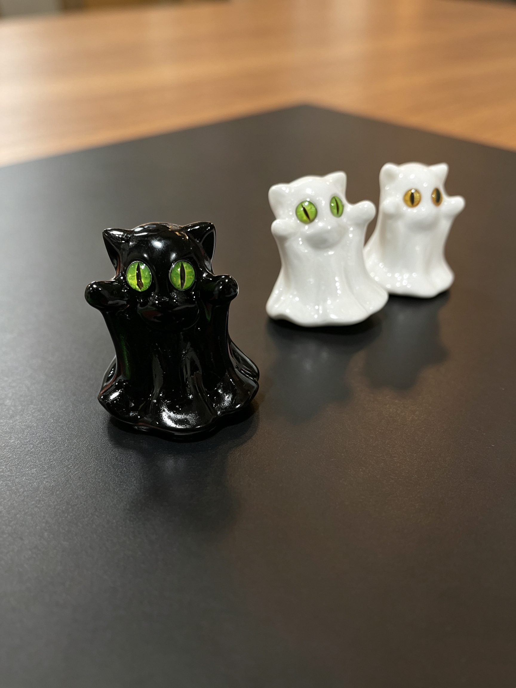 4cm Ghost Cat carving