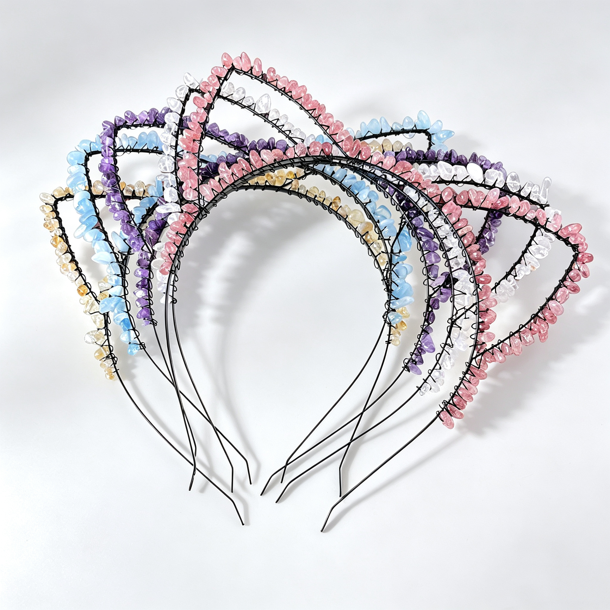 Cat Ear Crystal Chips Headbands