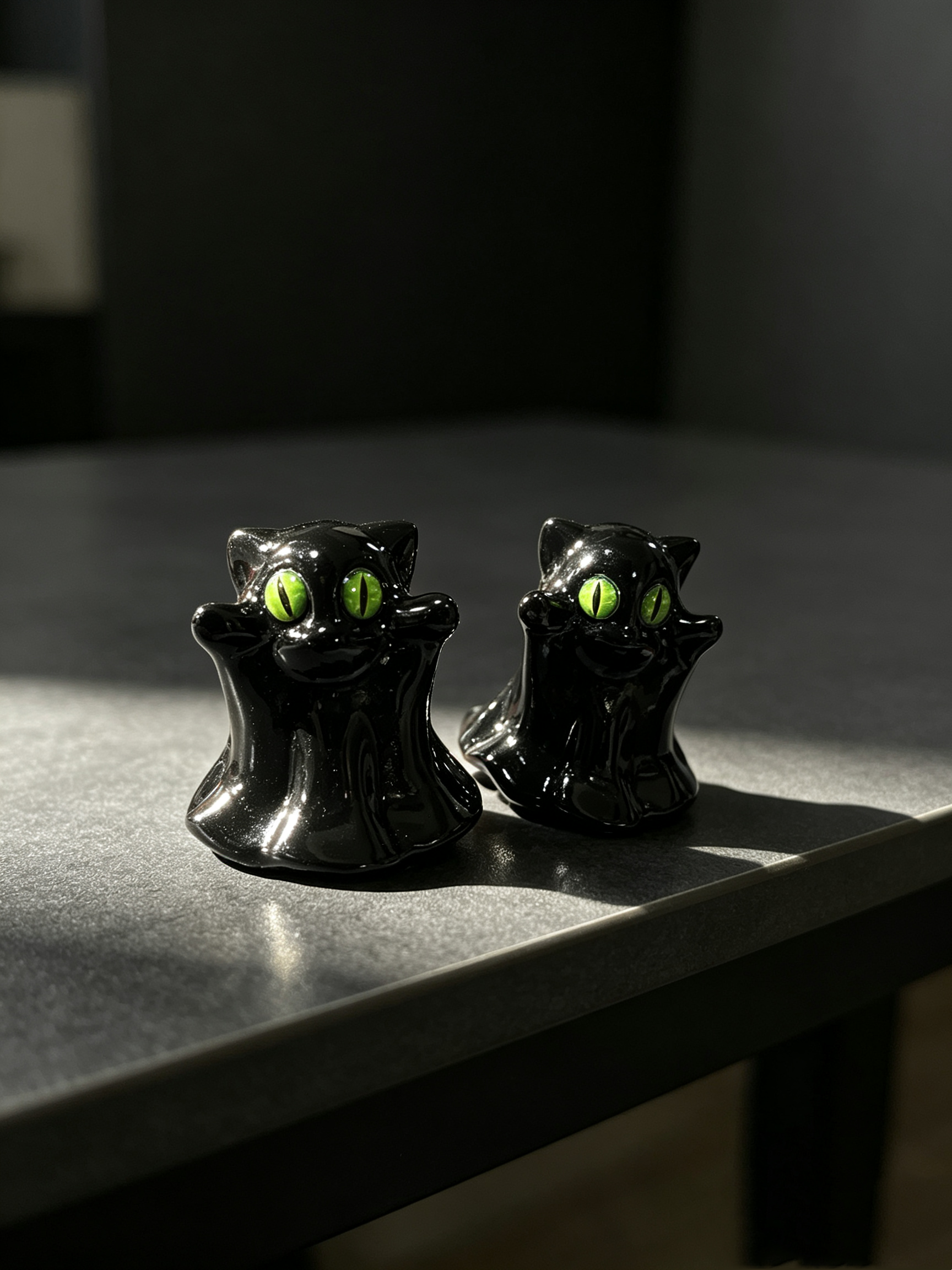 4cm Ghost Cat carving