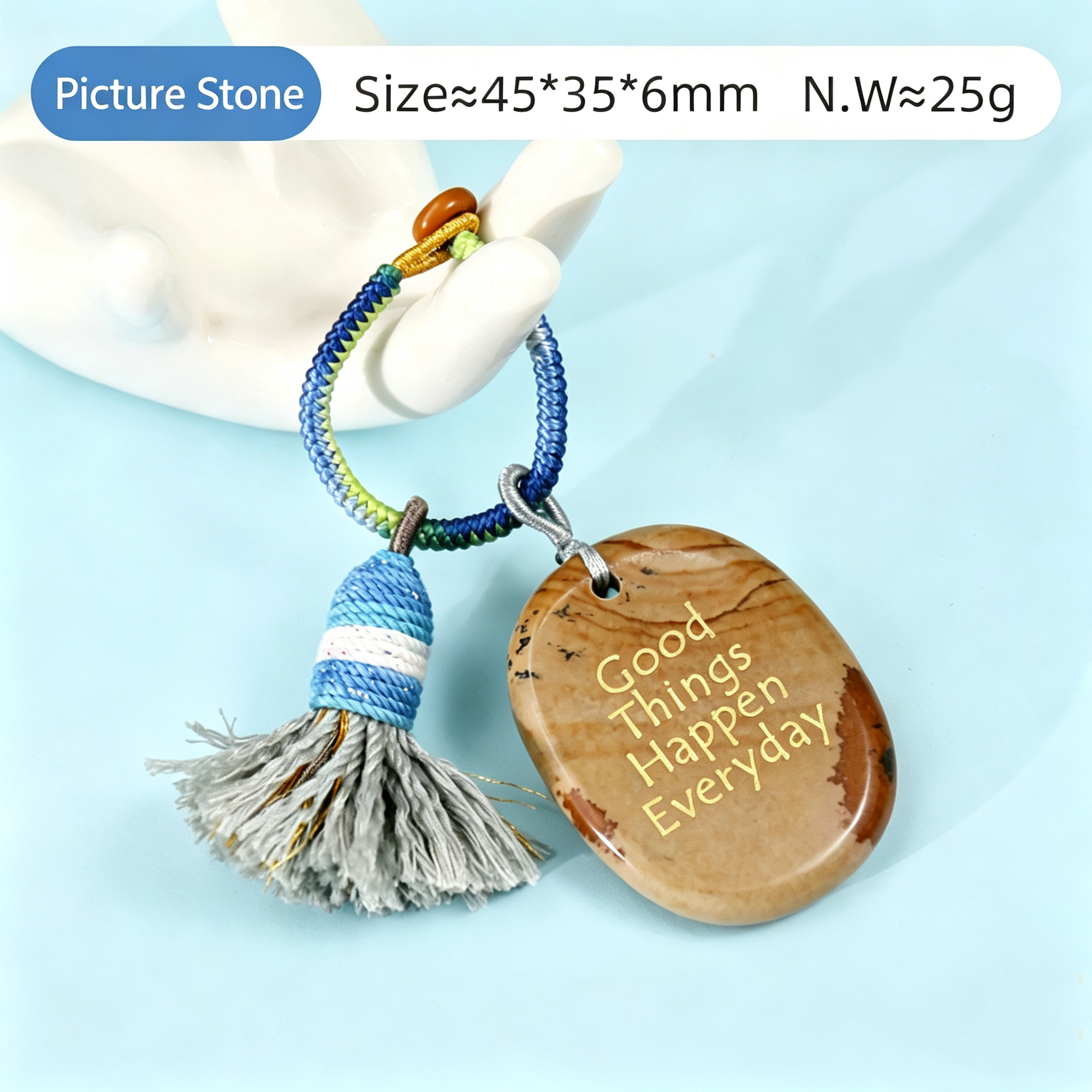 Power Stones Key Chains Bag Chains with Tassel Hanging