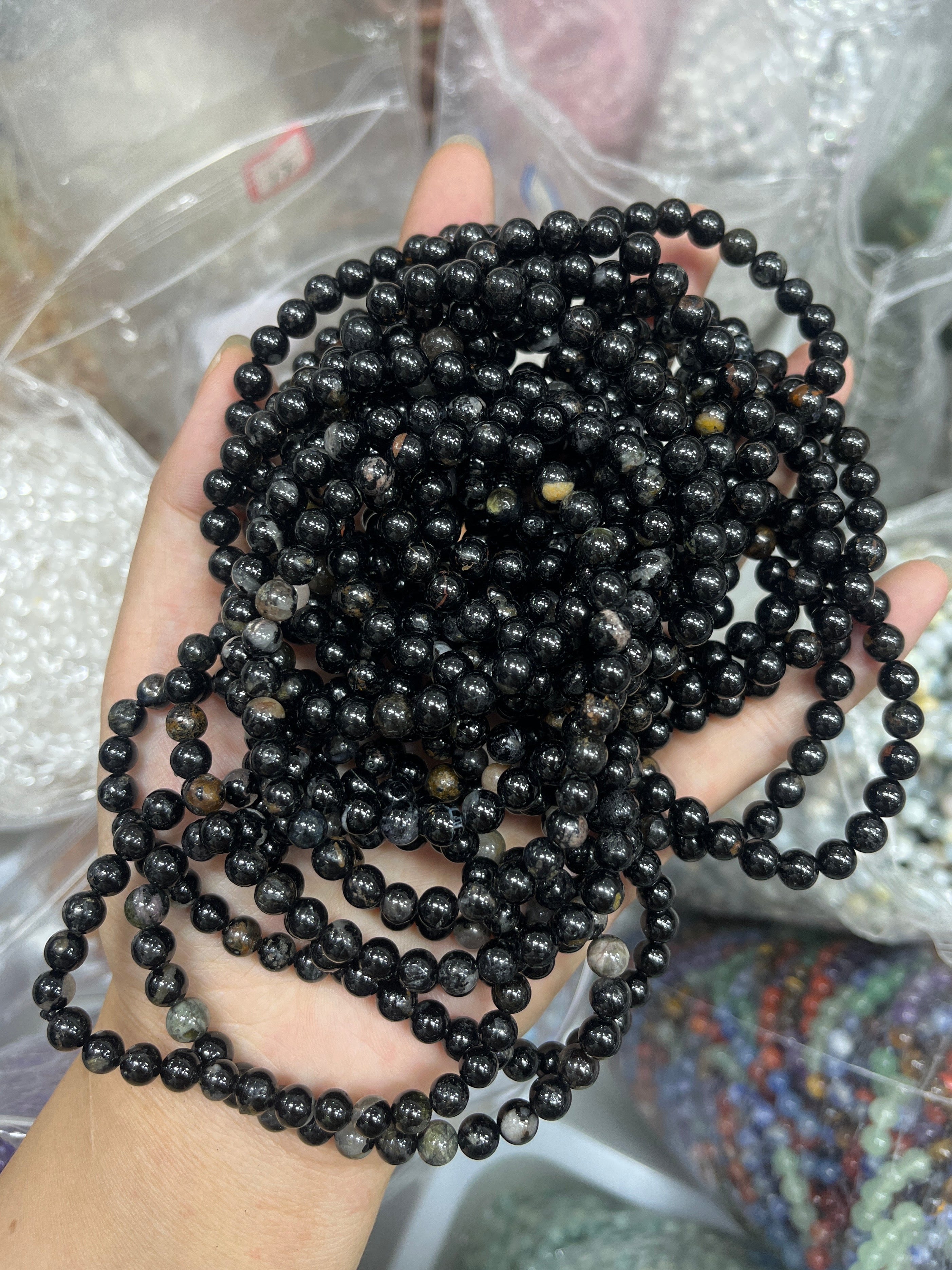 6mm black tourmaline bracelet wholesale