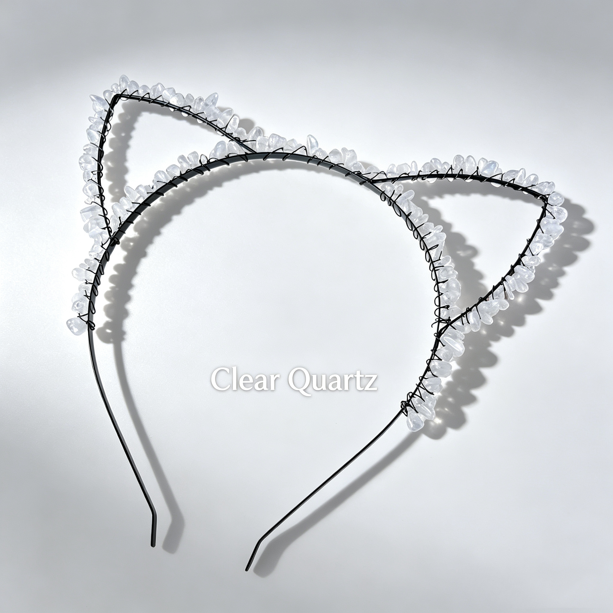 Cat Ear Crystal Chips Headbands