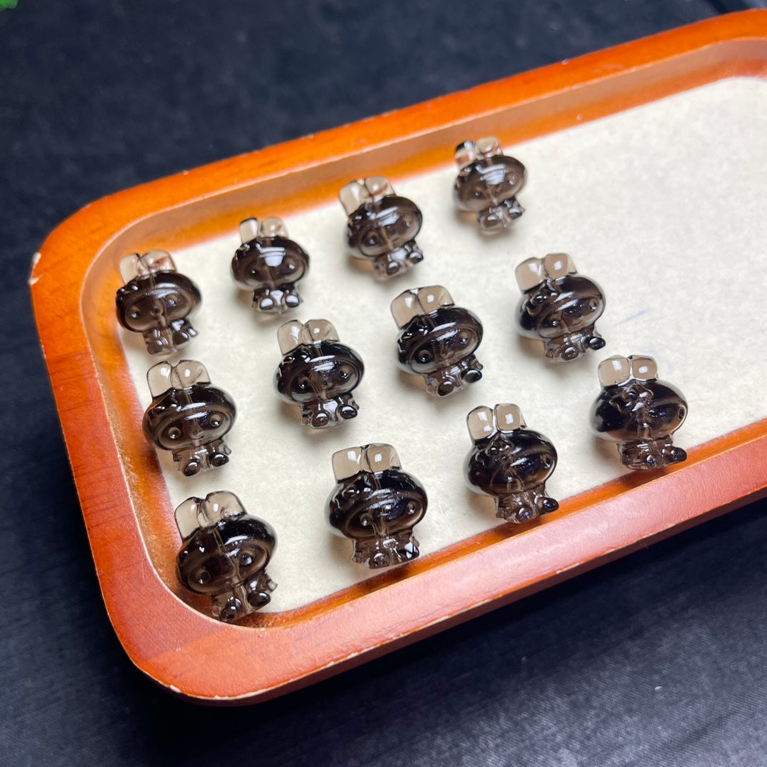 Natural Icy Obsidian Melody Sanrio Beads