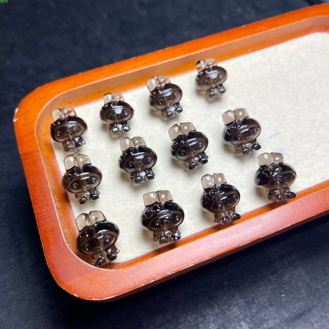 Natural Icy Obsidian Melody Sanrio Beads