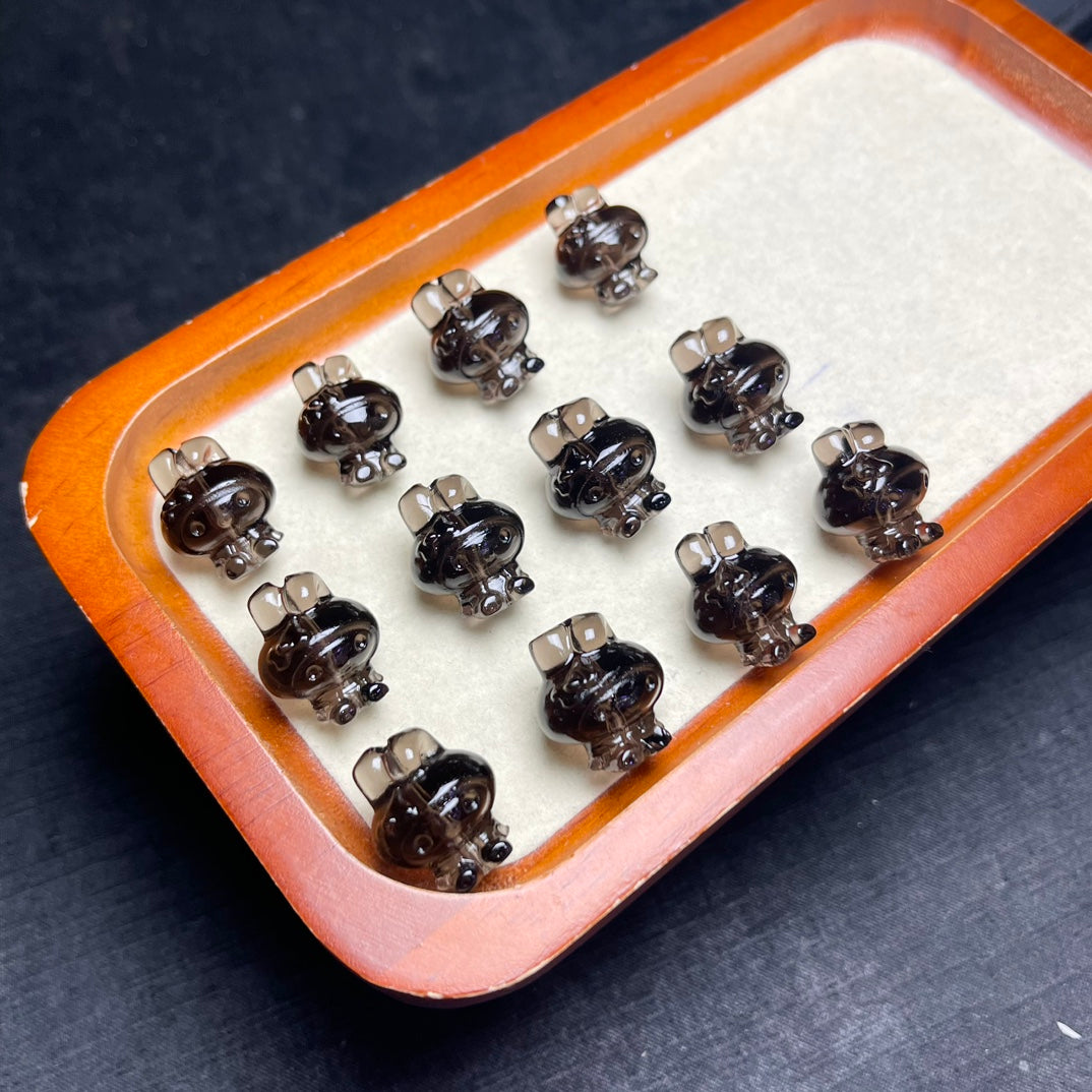Natural Icy Obsidian Melody Sanrio Beads