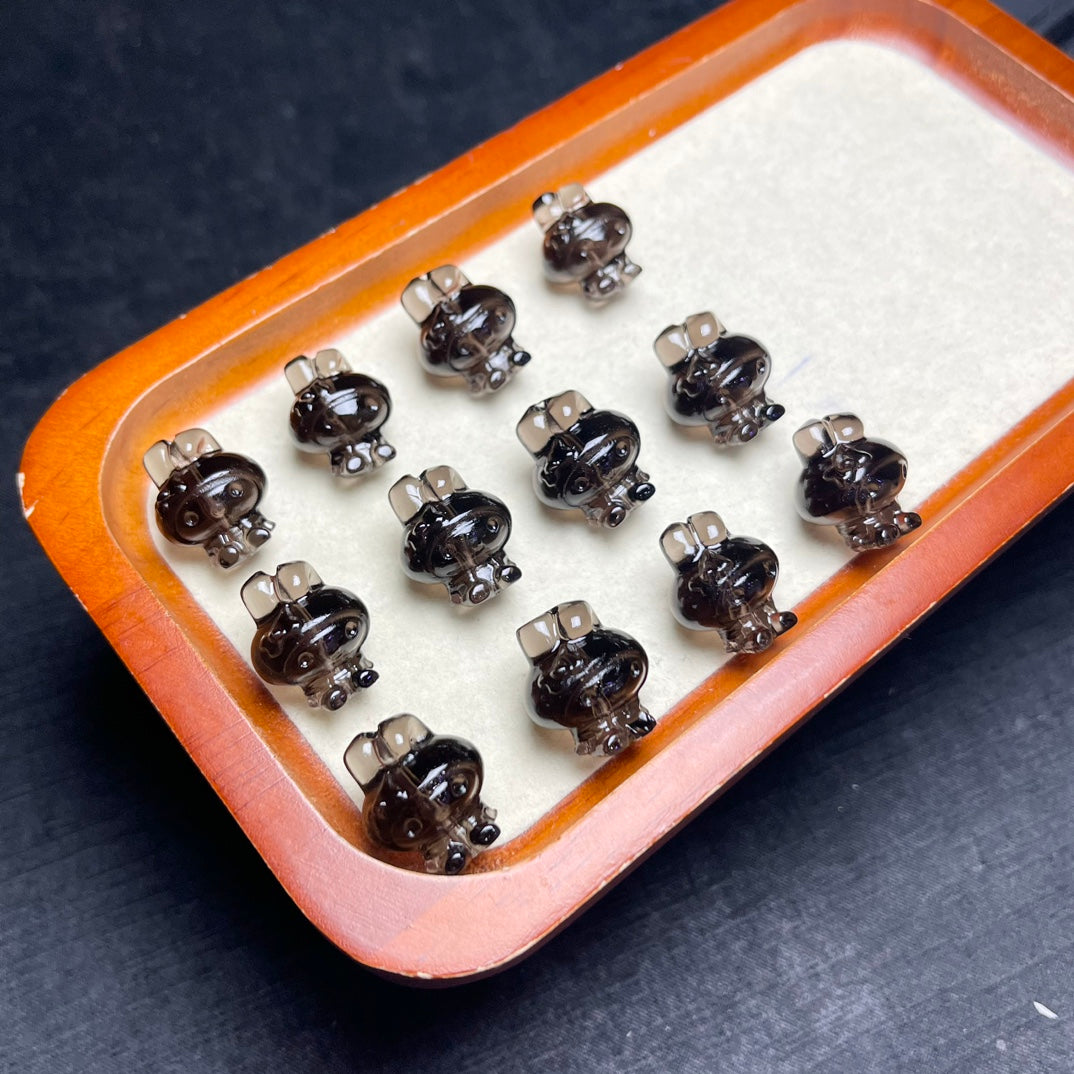 Natural Icy Obsidian Melody Sanrio Beads