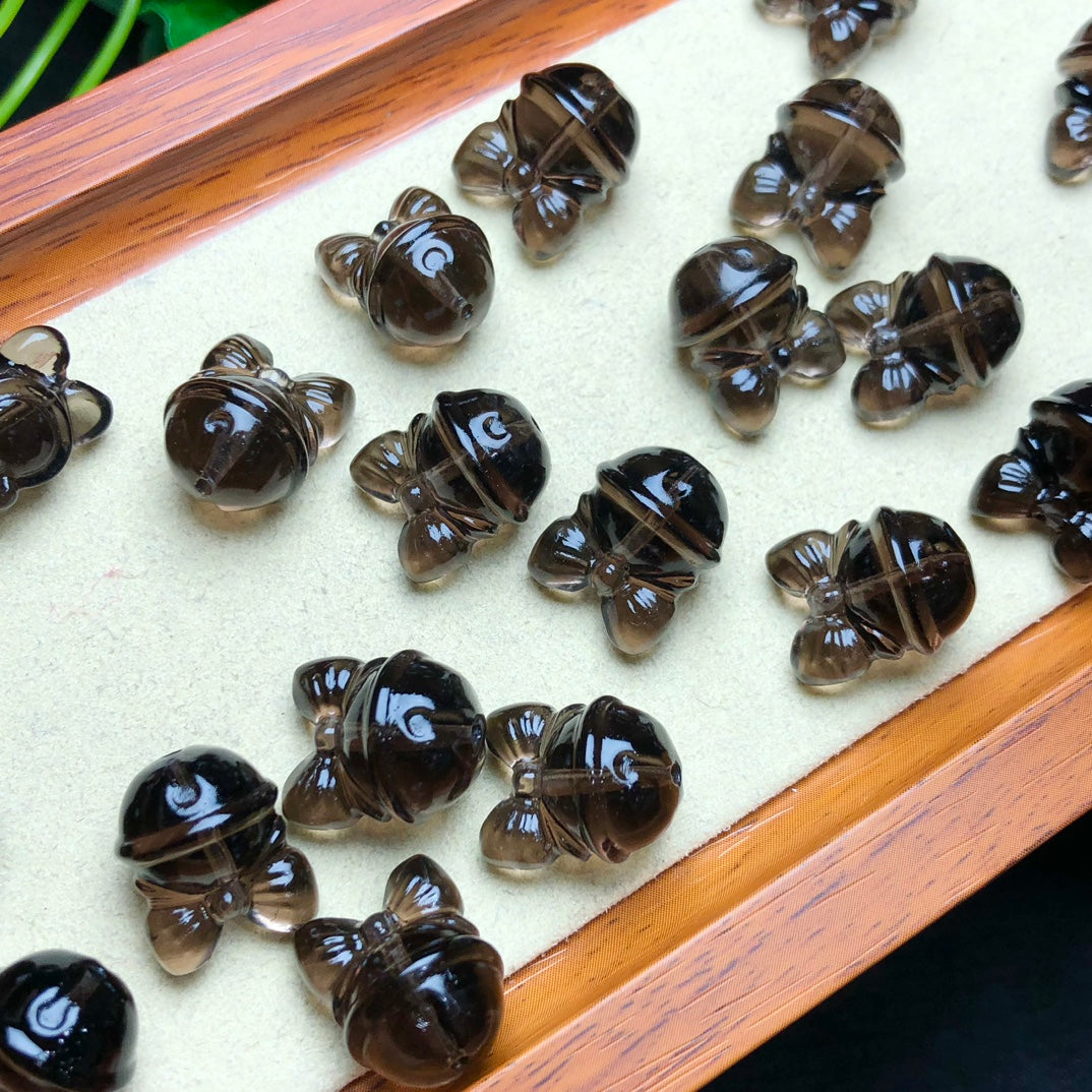 Natural Icy Obsidian Jiggle Bell Beads