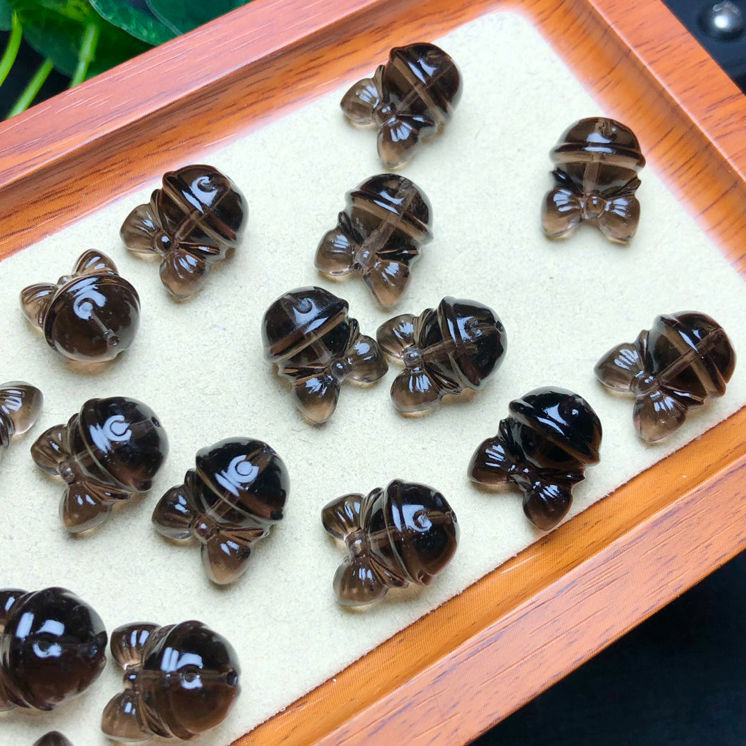Natural Icy Obsidian Jiggle Bell Beads