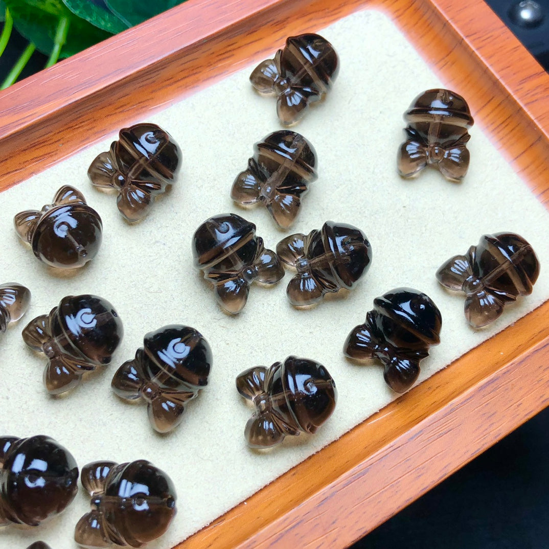 Natural Icy Obsidian Jiggle Bell Beads