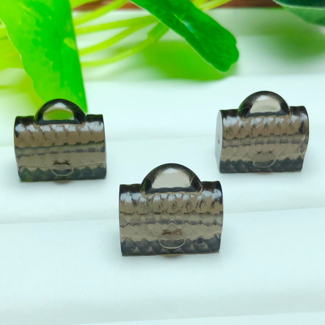 Natural Icy Obsidian Bag Beads