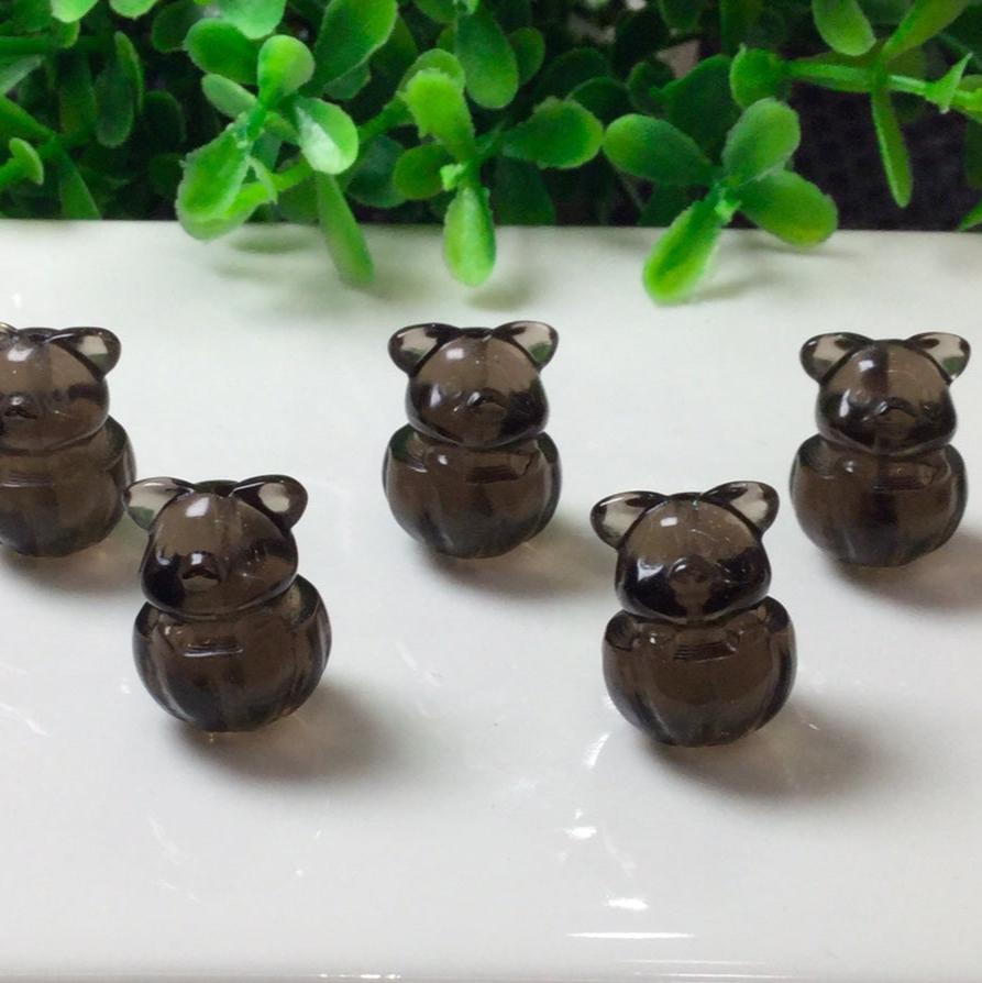Natural Icy Obsidian Watermelon Pig Beads