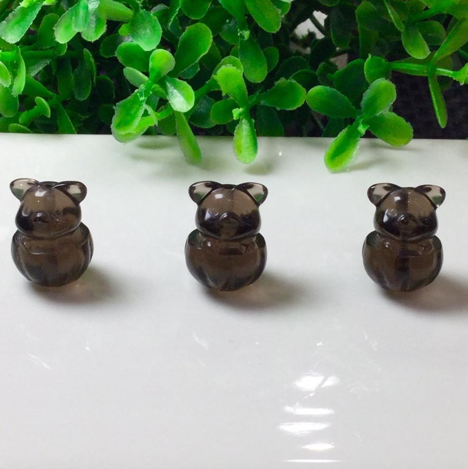 Natural Icy Obsidian Watermelon Pig Beads
