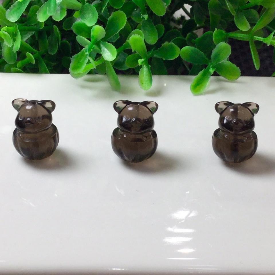 Natural Icy Obsidian Watermelon Pig Beads