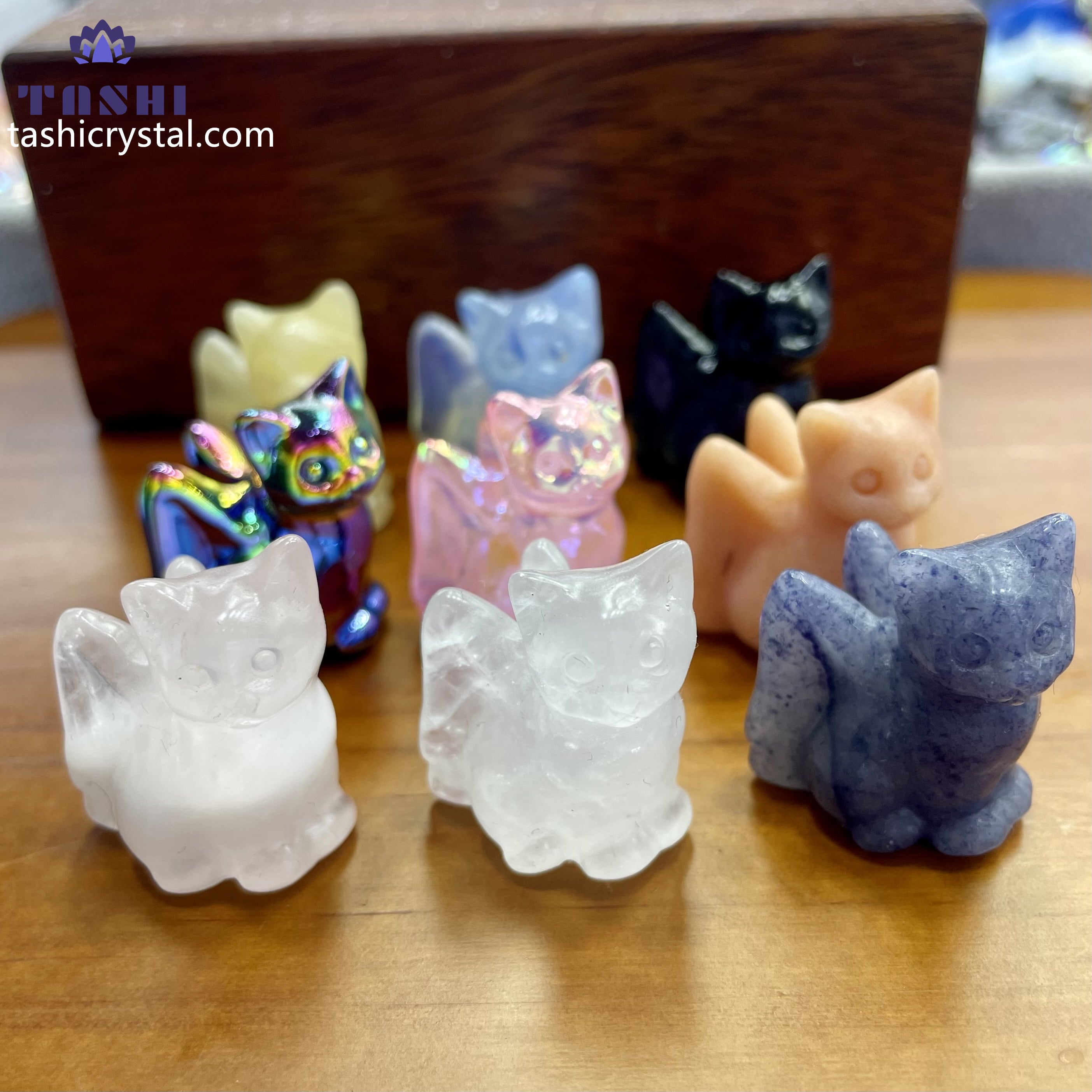 3CM Angel Wing Cat Mini Carving