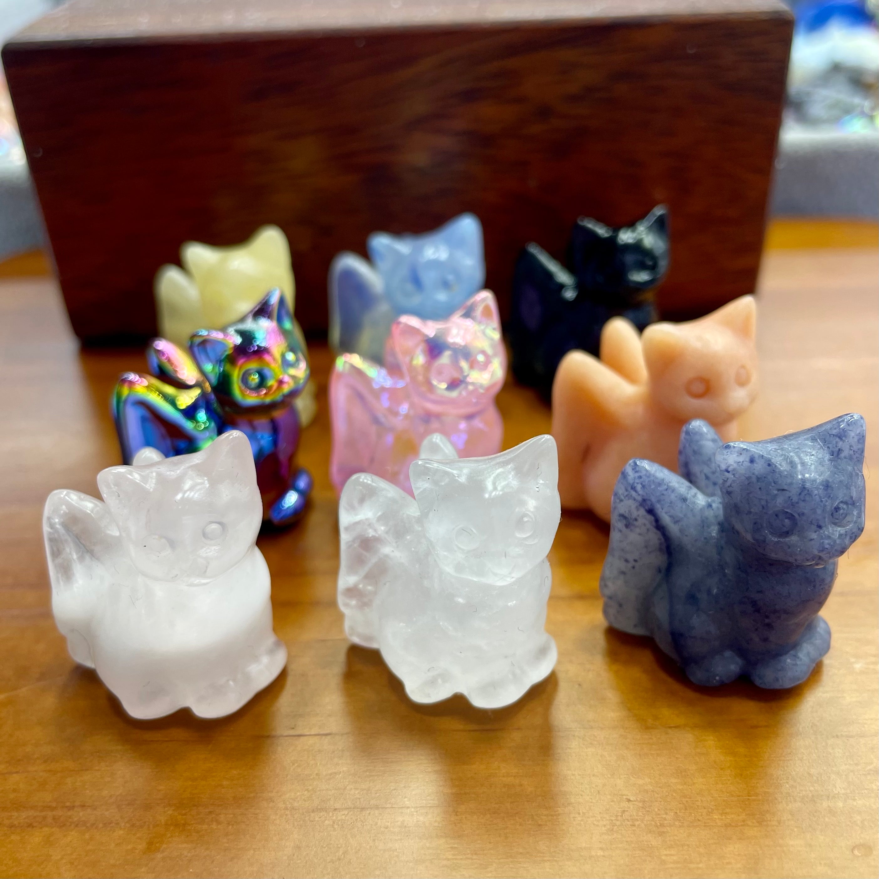 3CM Angel Wing Cat Mini Carving