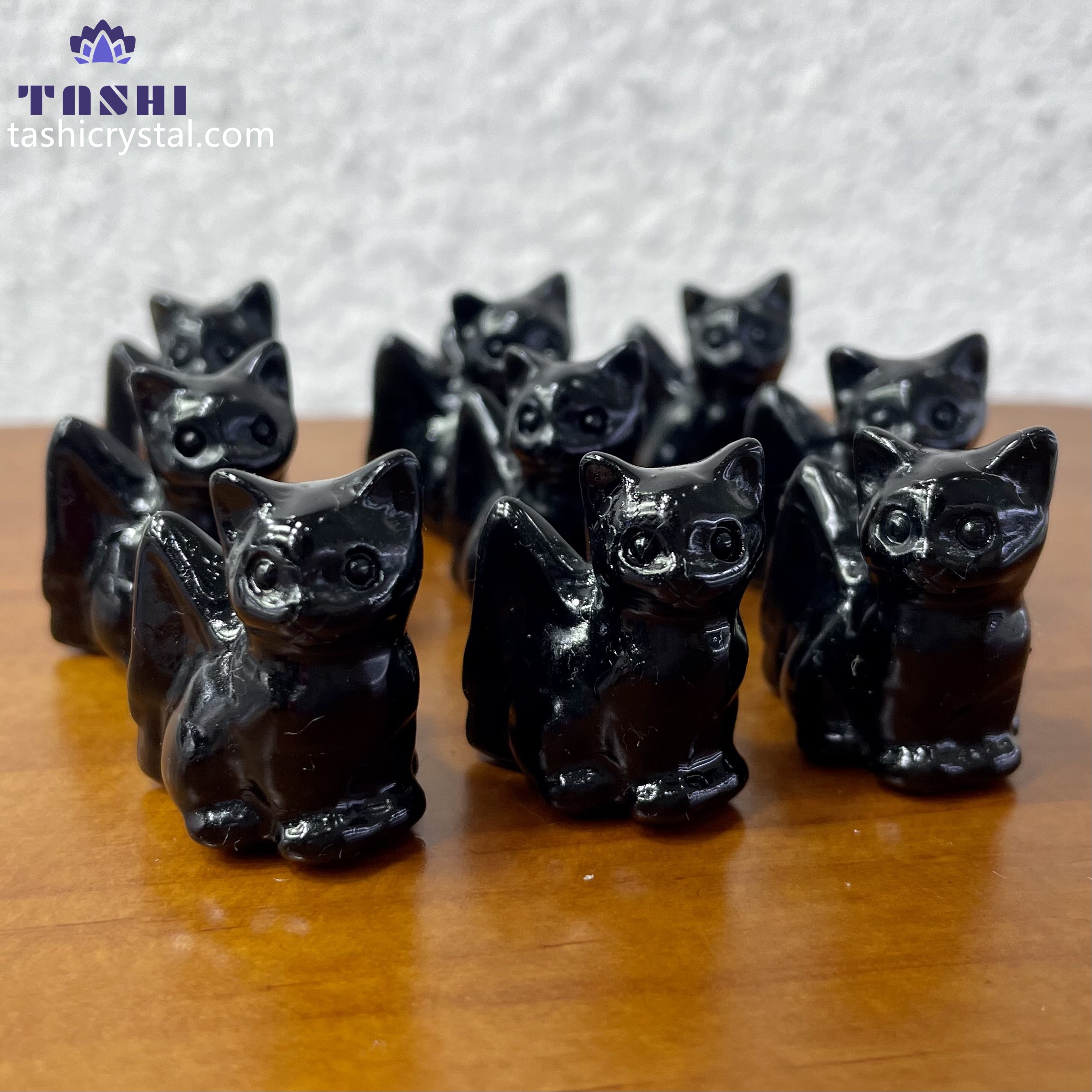 3CM Angel Wing Cat Mini Carving