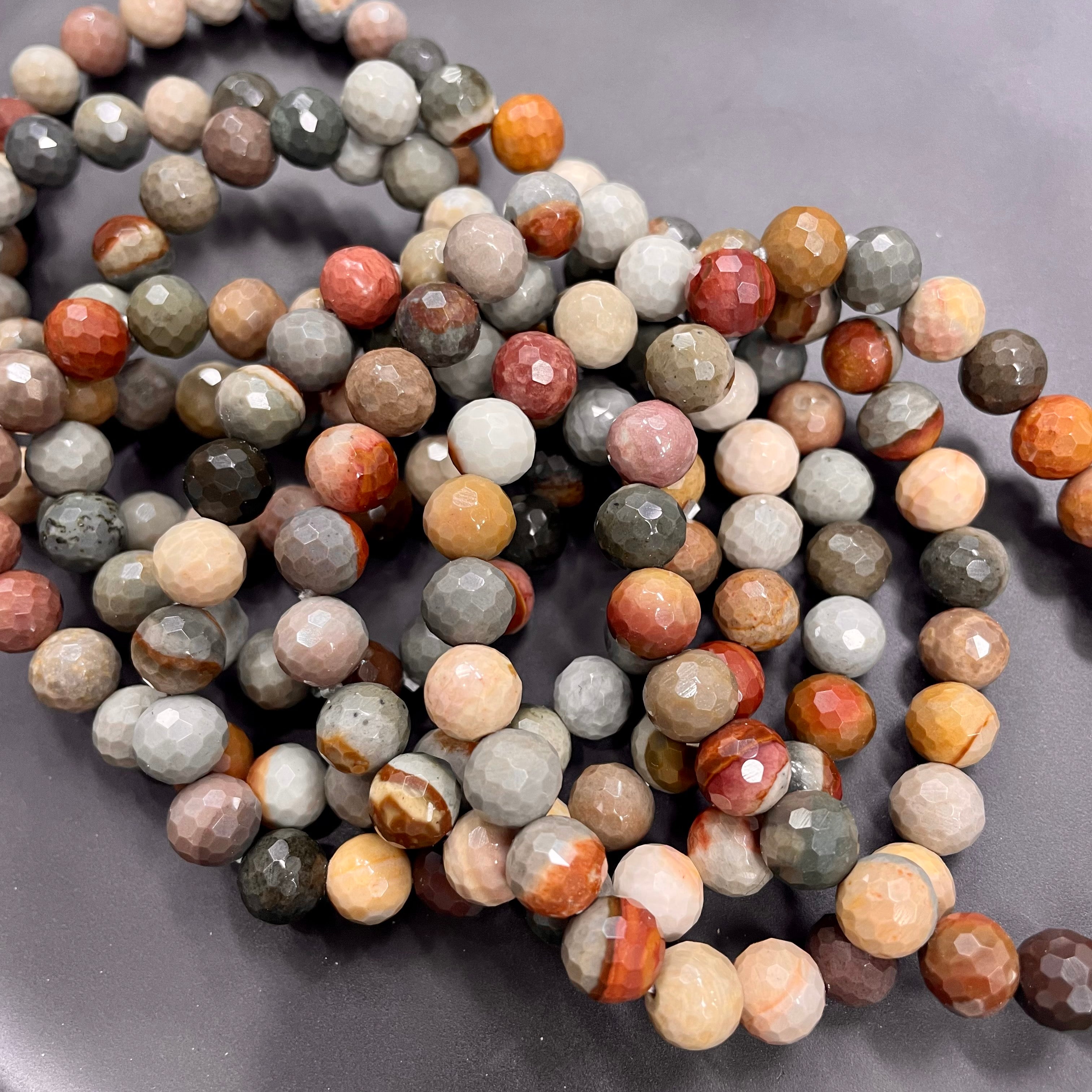 8mm Faceted Polychrome Bracelets