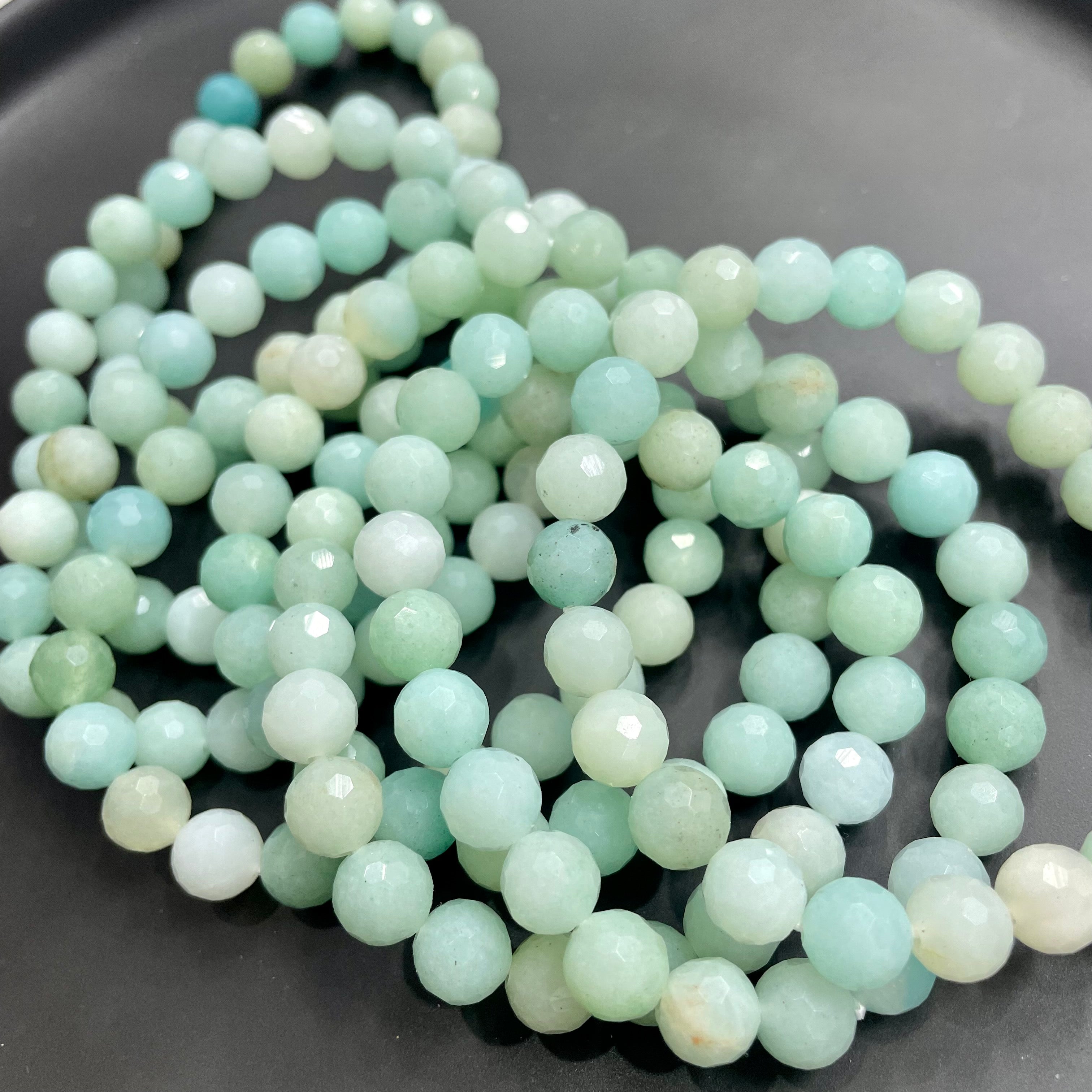 8mm Faceted Caribbean Calcite Bracelets