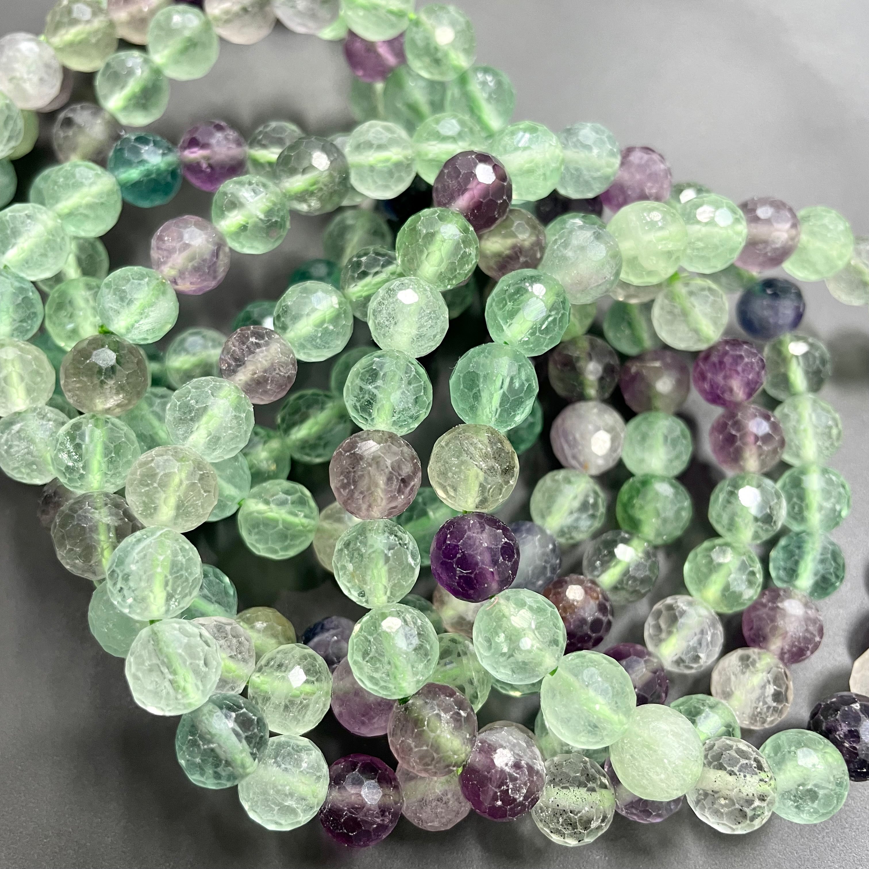 8mm Faceted Fluorite Bracelets