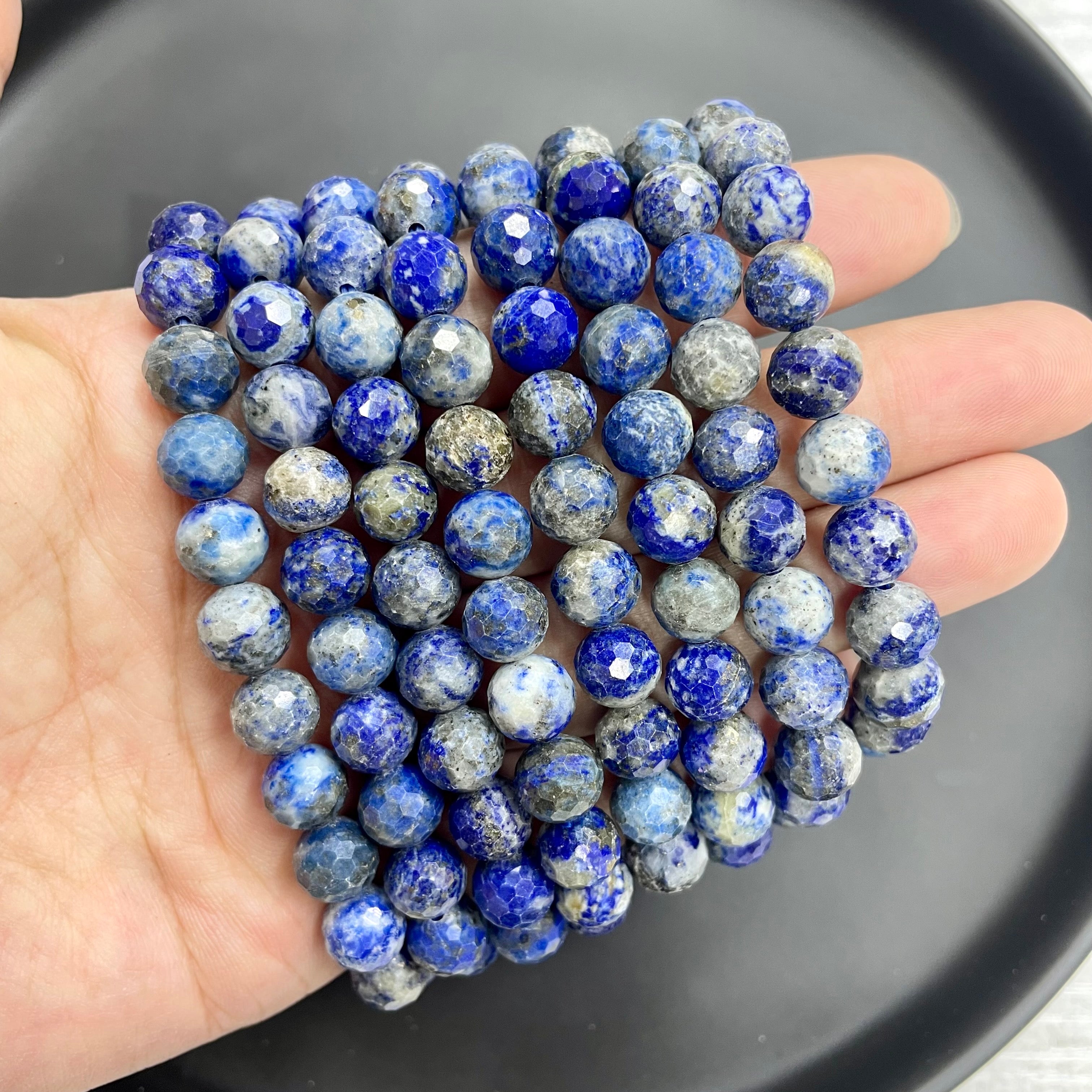 8mm Faceted Lapis Lazuli Bracelets