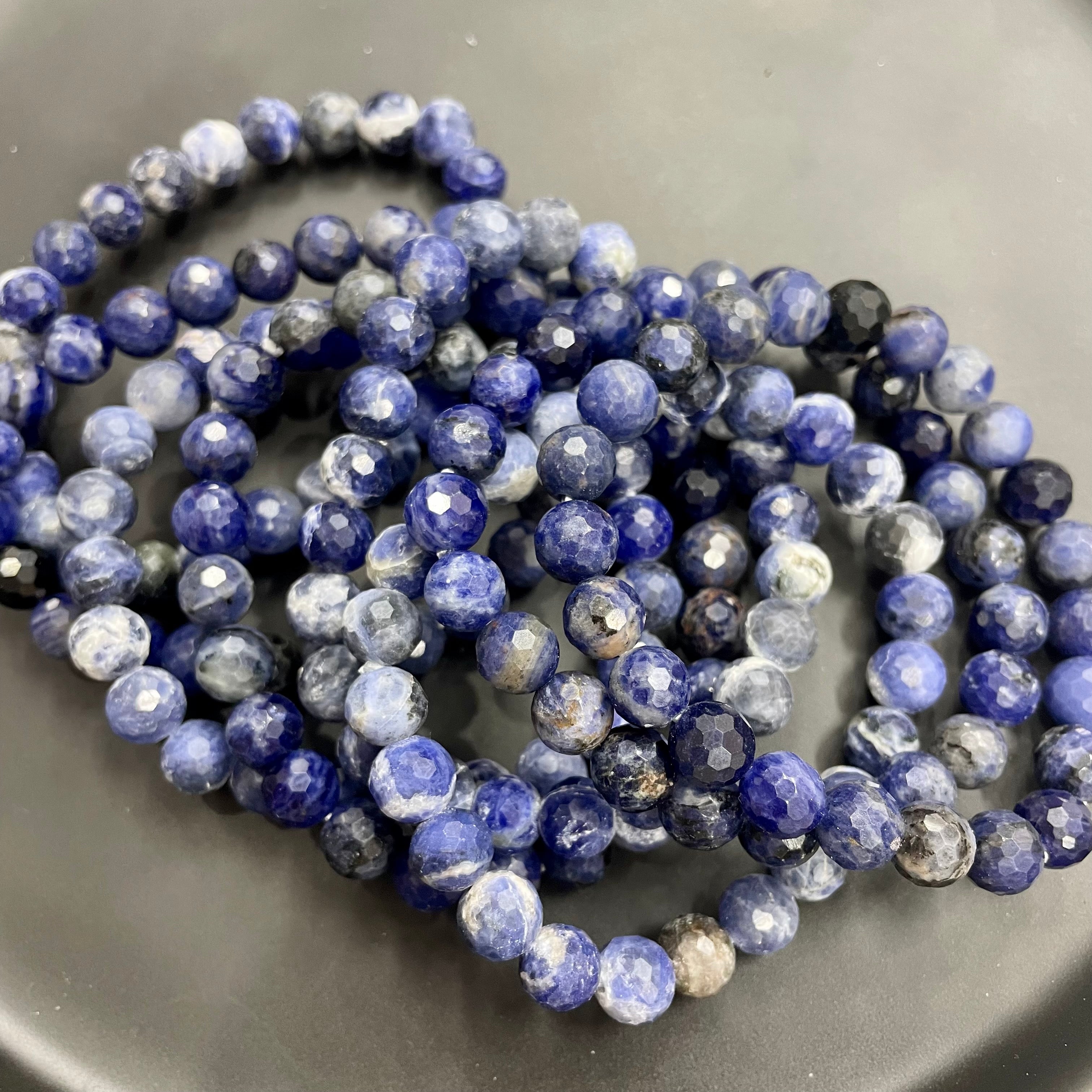 8mm Faceted Sodalite Bracelets