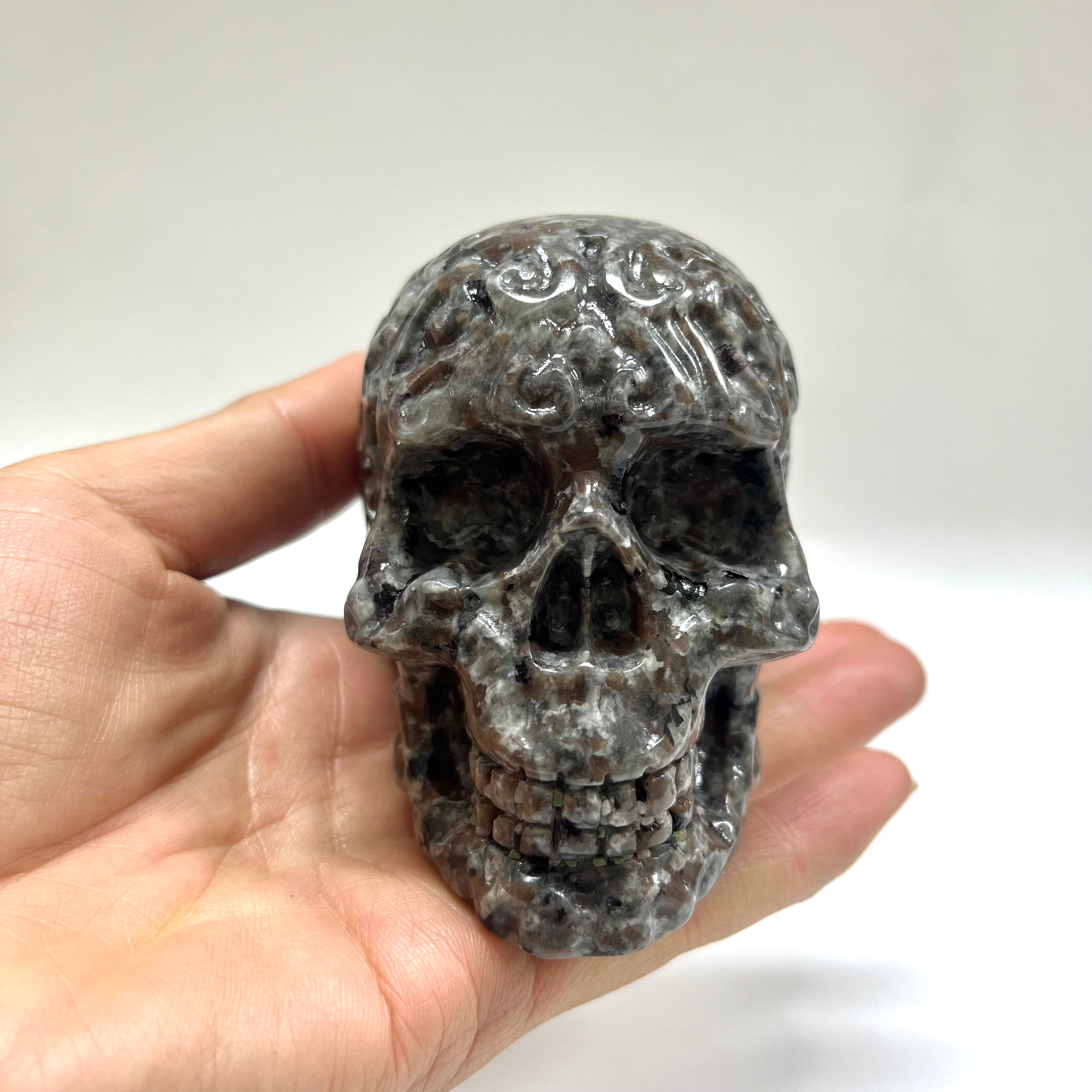 Natural Yooperlite Carved Skull