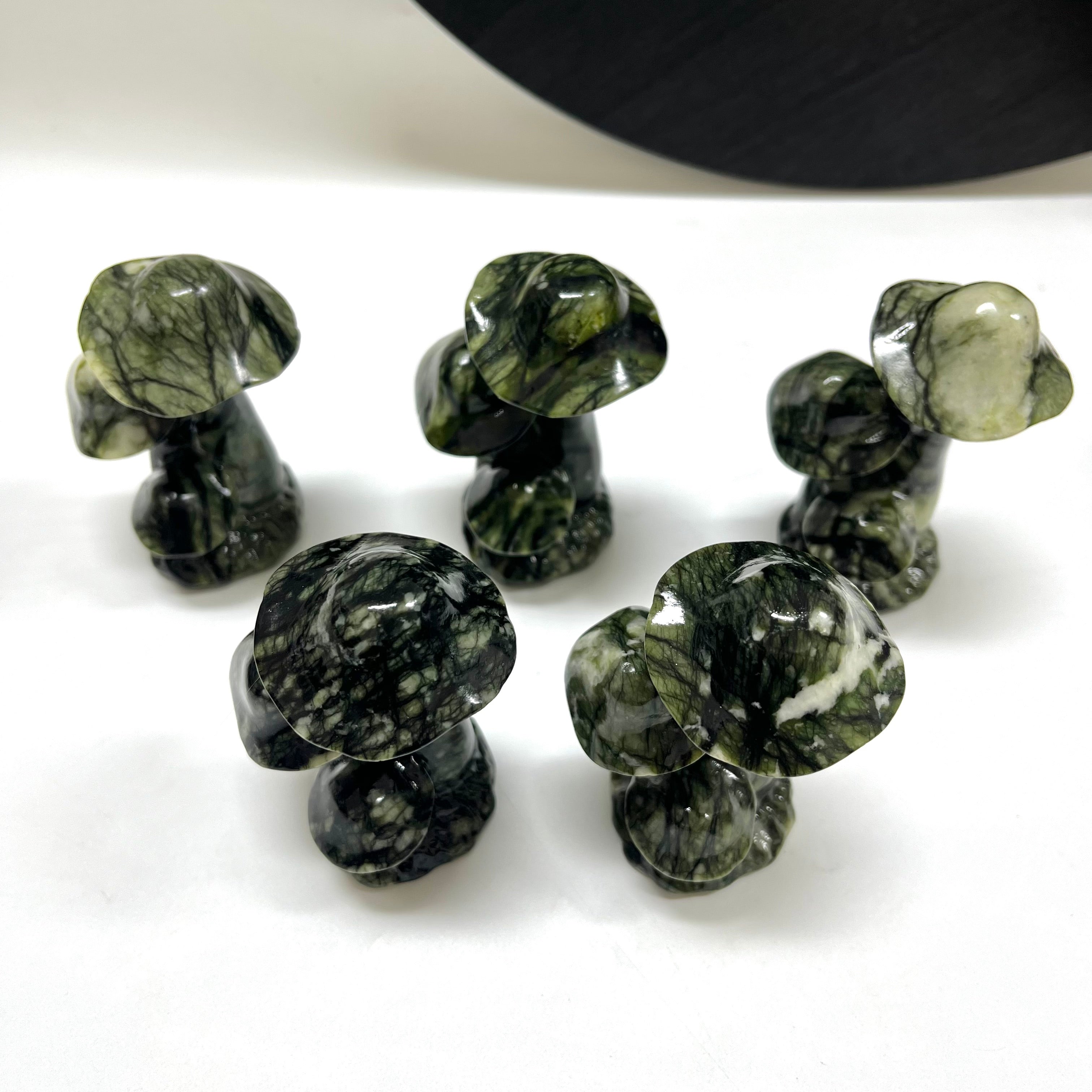 Serpentine Triple Mushroom Carving