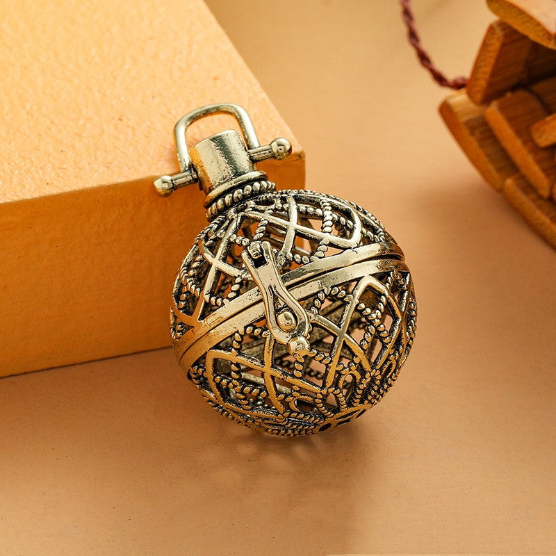 Net Metal Sphere Holder Necklace Perfume Pendant