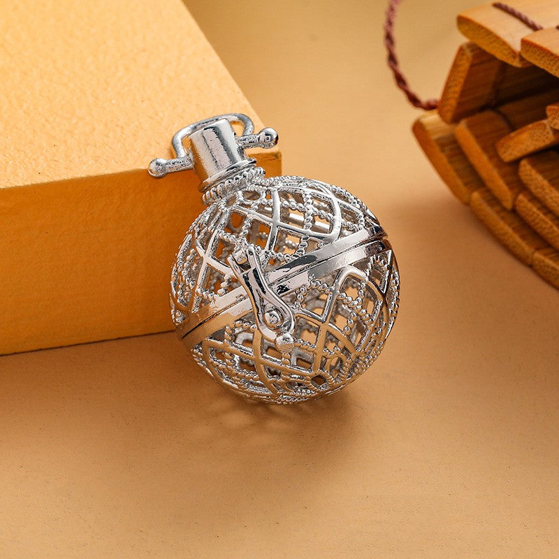 Net Metal Sphere Holder Necklace Perfume Pendant