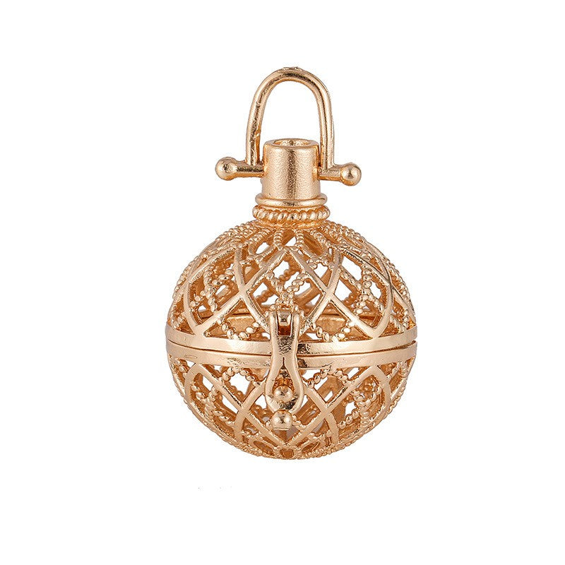 Net Metal Sphere Holder Necklace Perfume Pendant