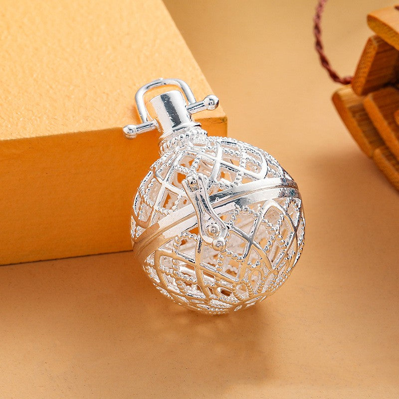 Net Metal Sphere Holder Necklace Perfume Pendant