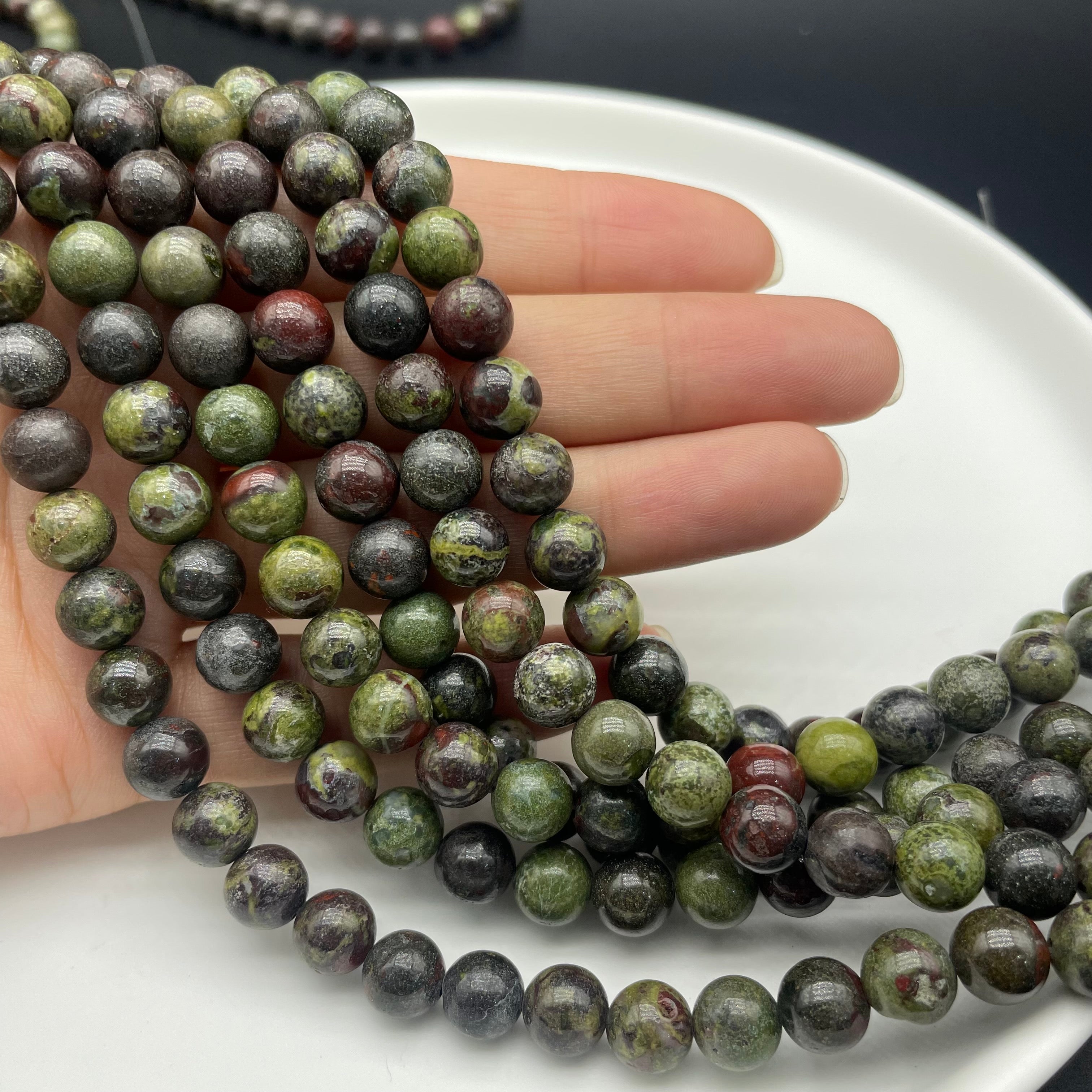 Dragon Blood Stone Beads Strands