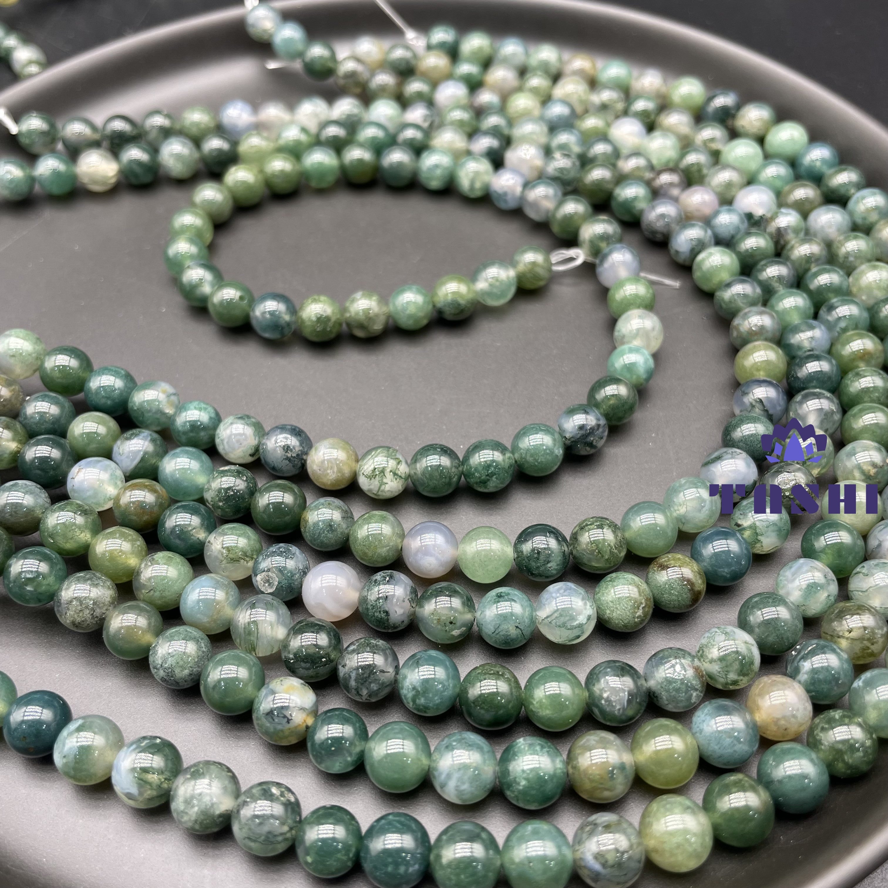 Moss Agate Beads Strands